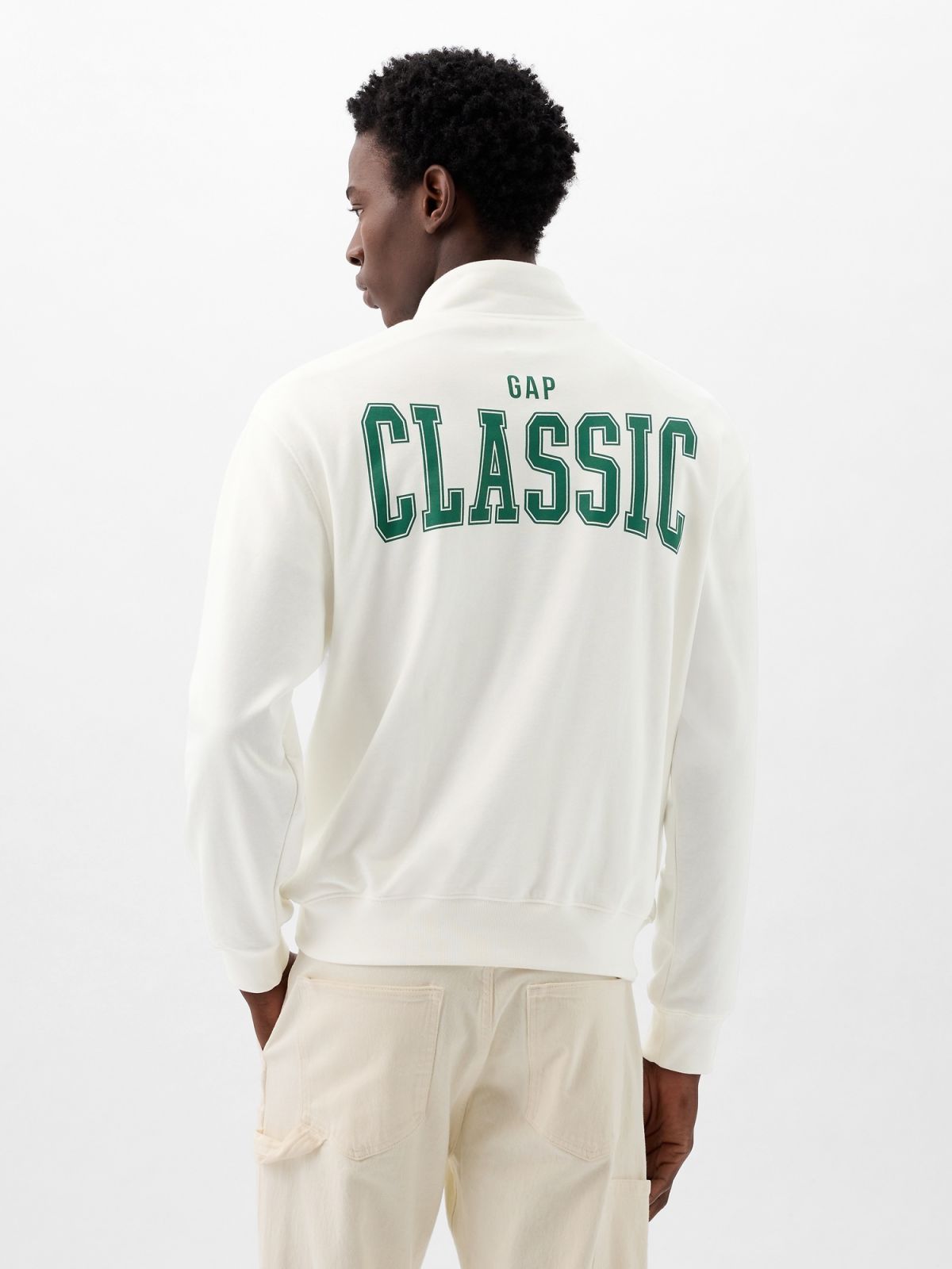 Άσπρο Gap Logo Pullover Φούτερ-856267002