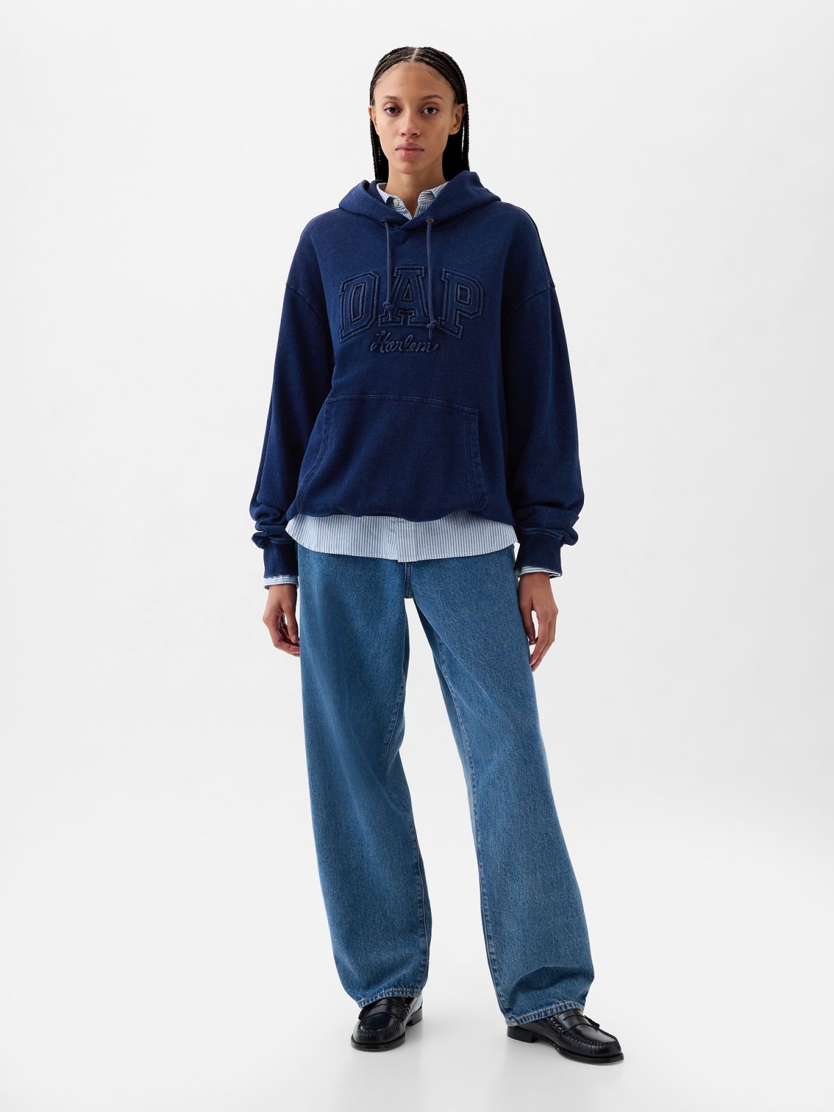 Μπλε DAP × GAP Denim Logo Φούτερ-891362000