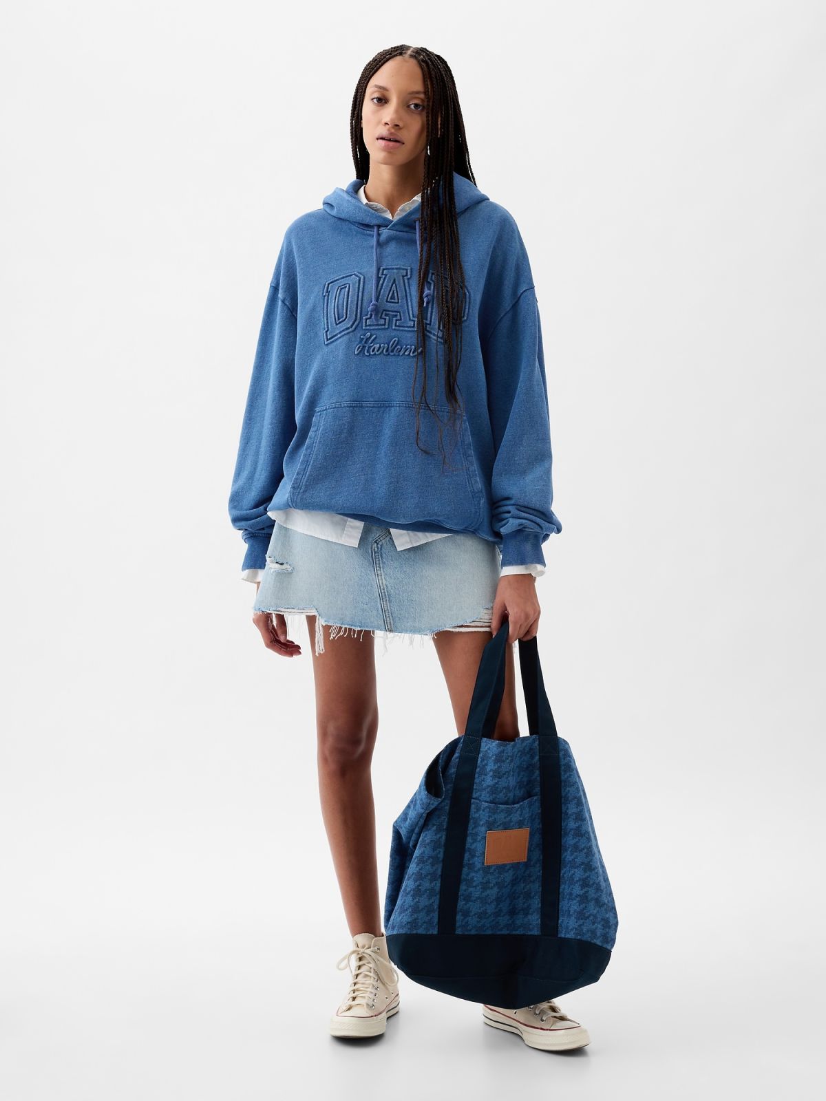 Μπλε DAP × GAP Denim Logo Φούτερ-890842000