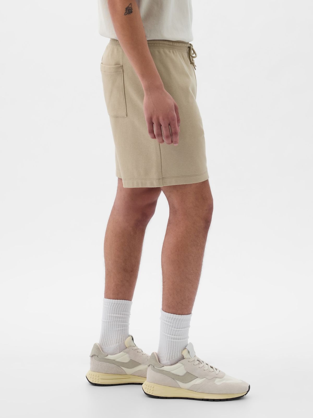 Μπεζ Gap Arch Logo Σορτς-862303002