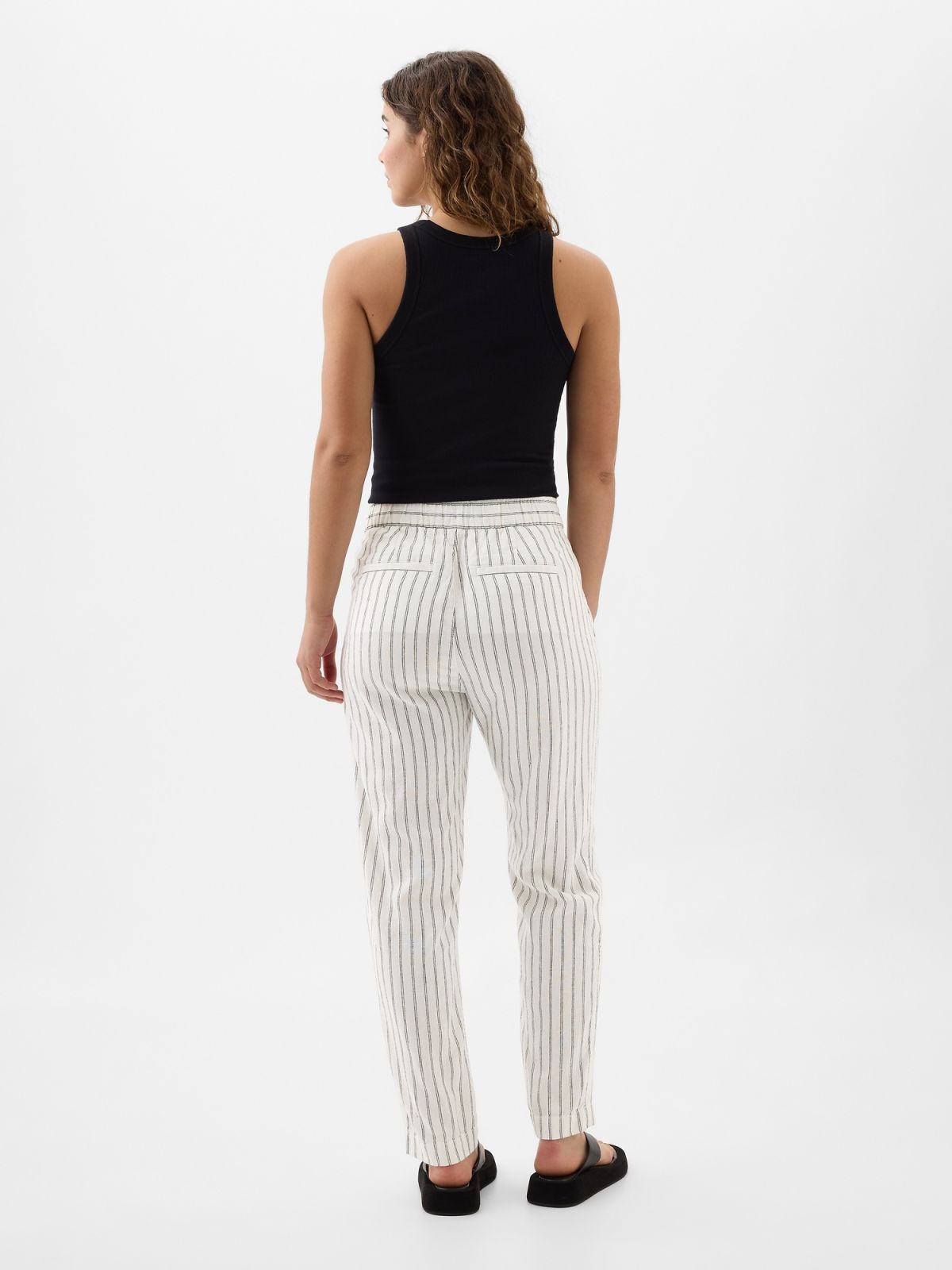 Mid Rise Easy Linen-Blend Pants-862468001