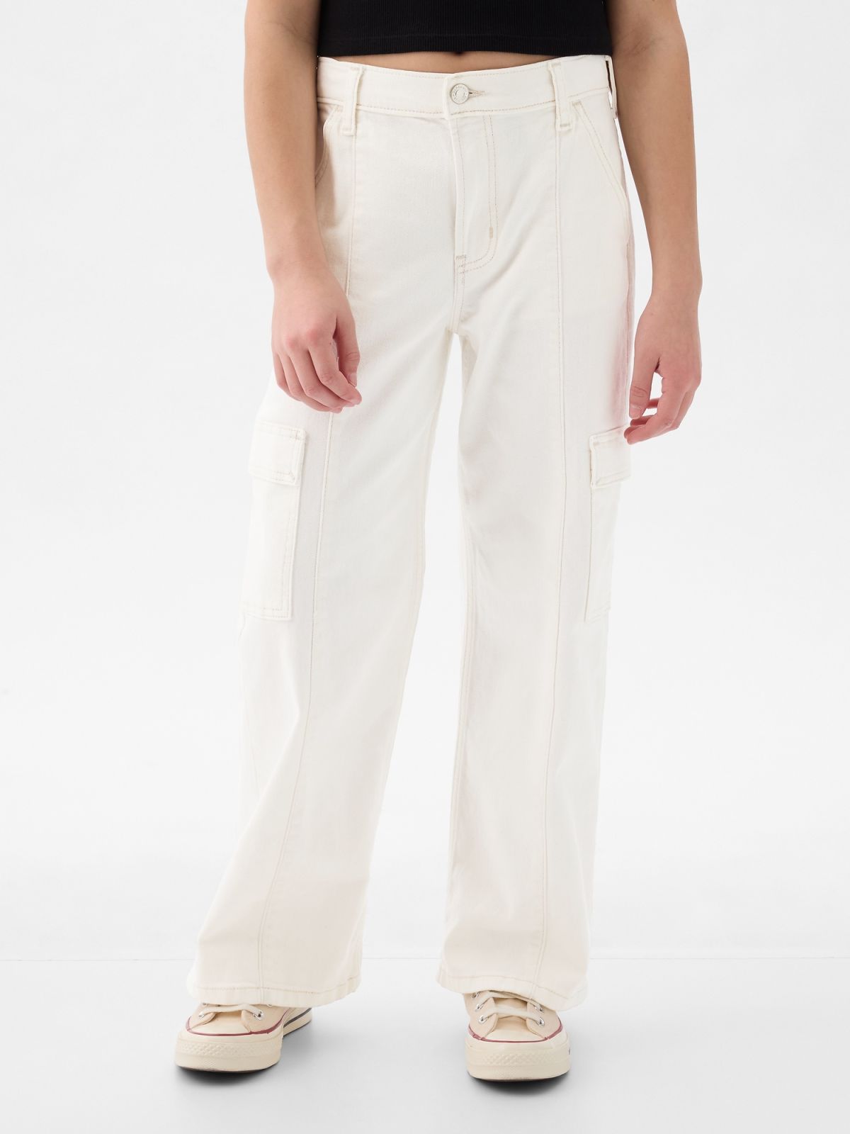 Kids Low Rise Stride Wide-Leg Jeans-879863000