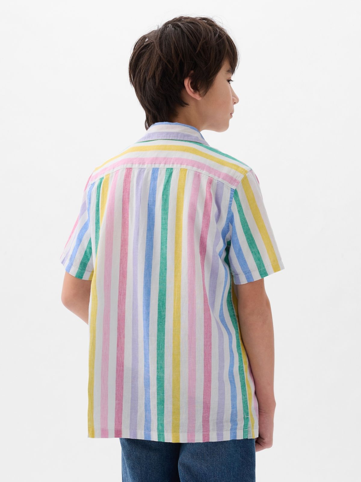 Multi Παιδικό Linen-Cotton Πουκάμισο-858546001