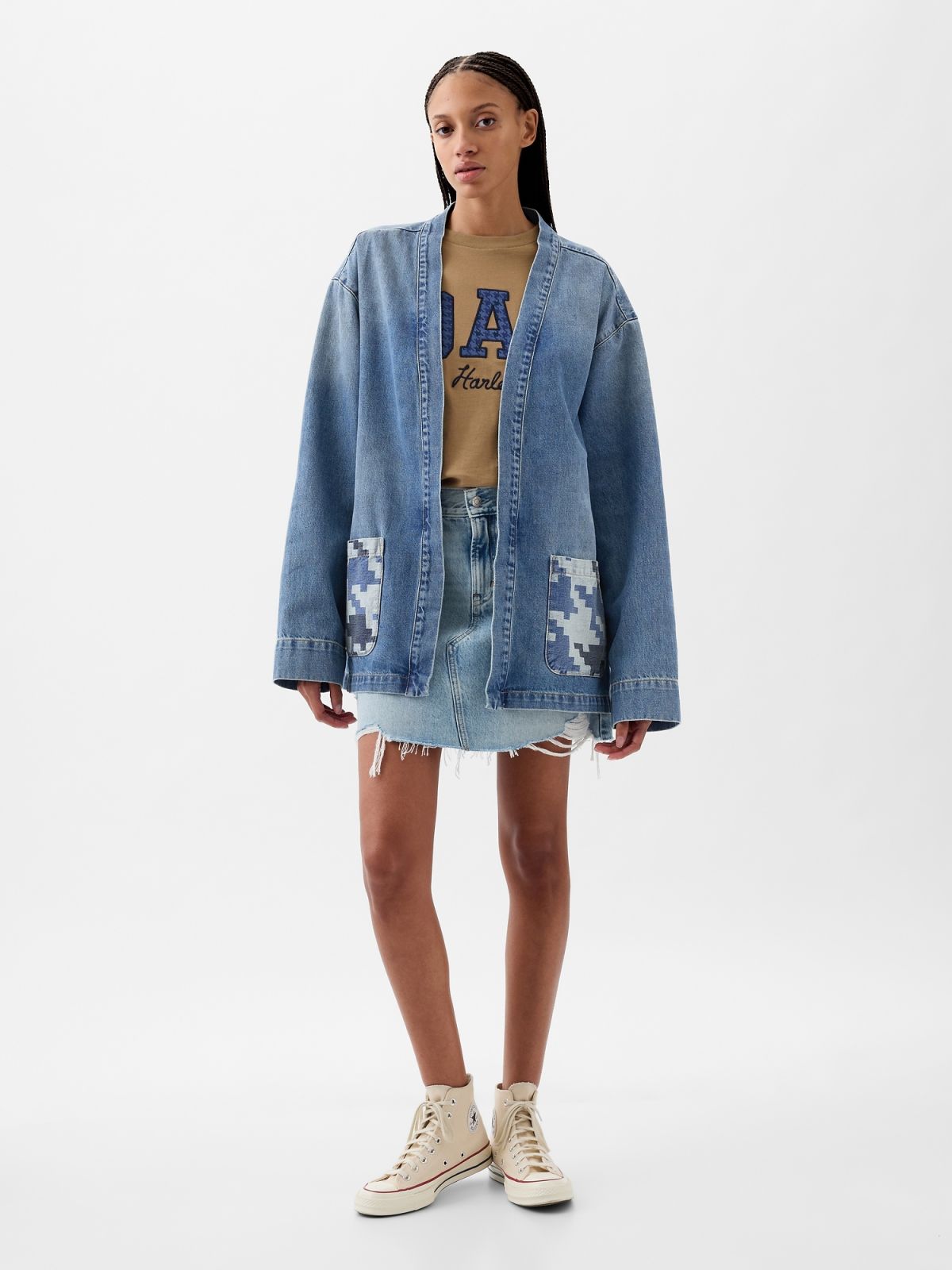 GAP × DAP Organic Cotton Denim Wrap Jacket-890889000