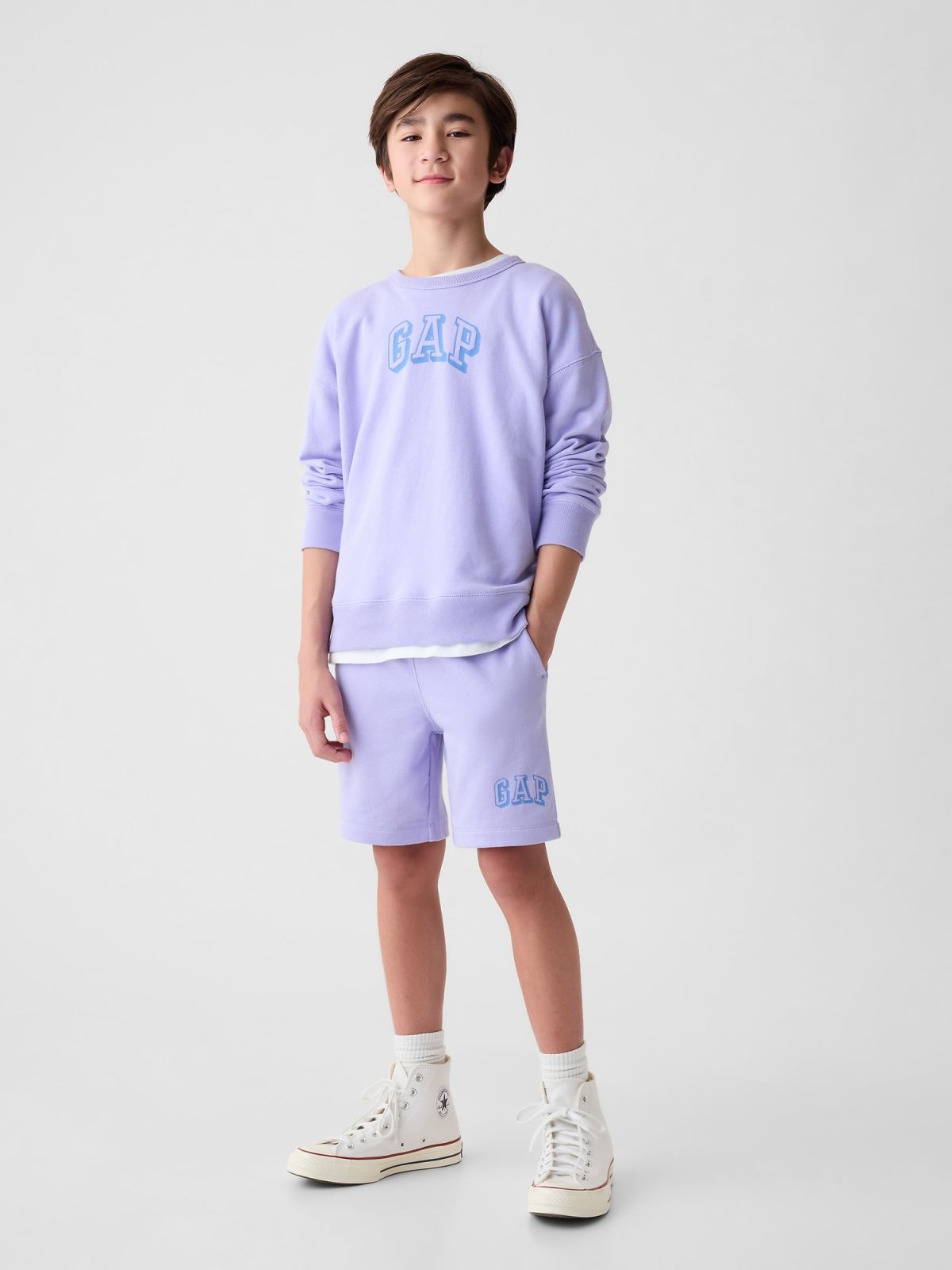 Μωβ Παιδικό Gap Logo Φούτερ-885750003