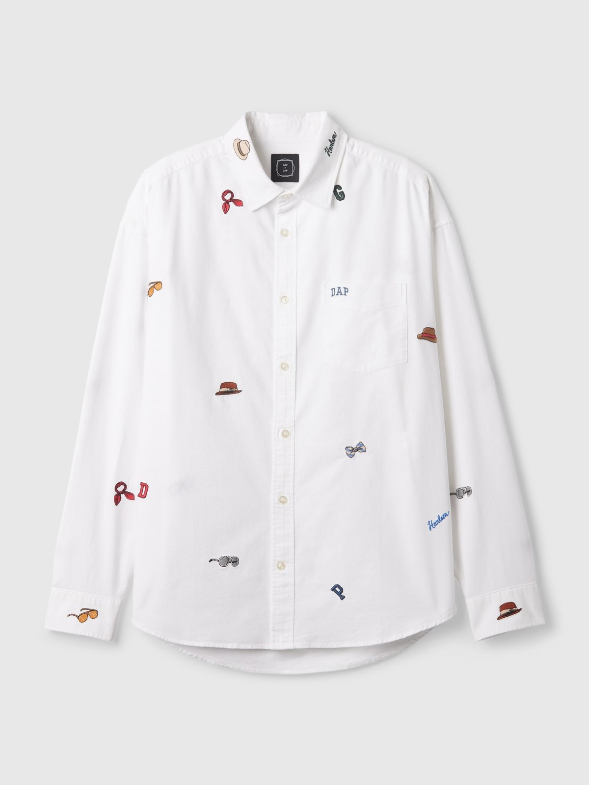 Άσπρο DAP × GAP Embroidered Oxford Πουκάμισο-413831000
