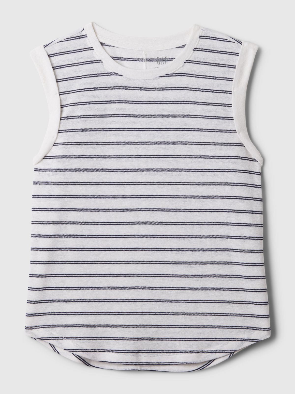 Άσπρο Linen-Blend Αμάνικο Τοπ-878221006