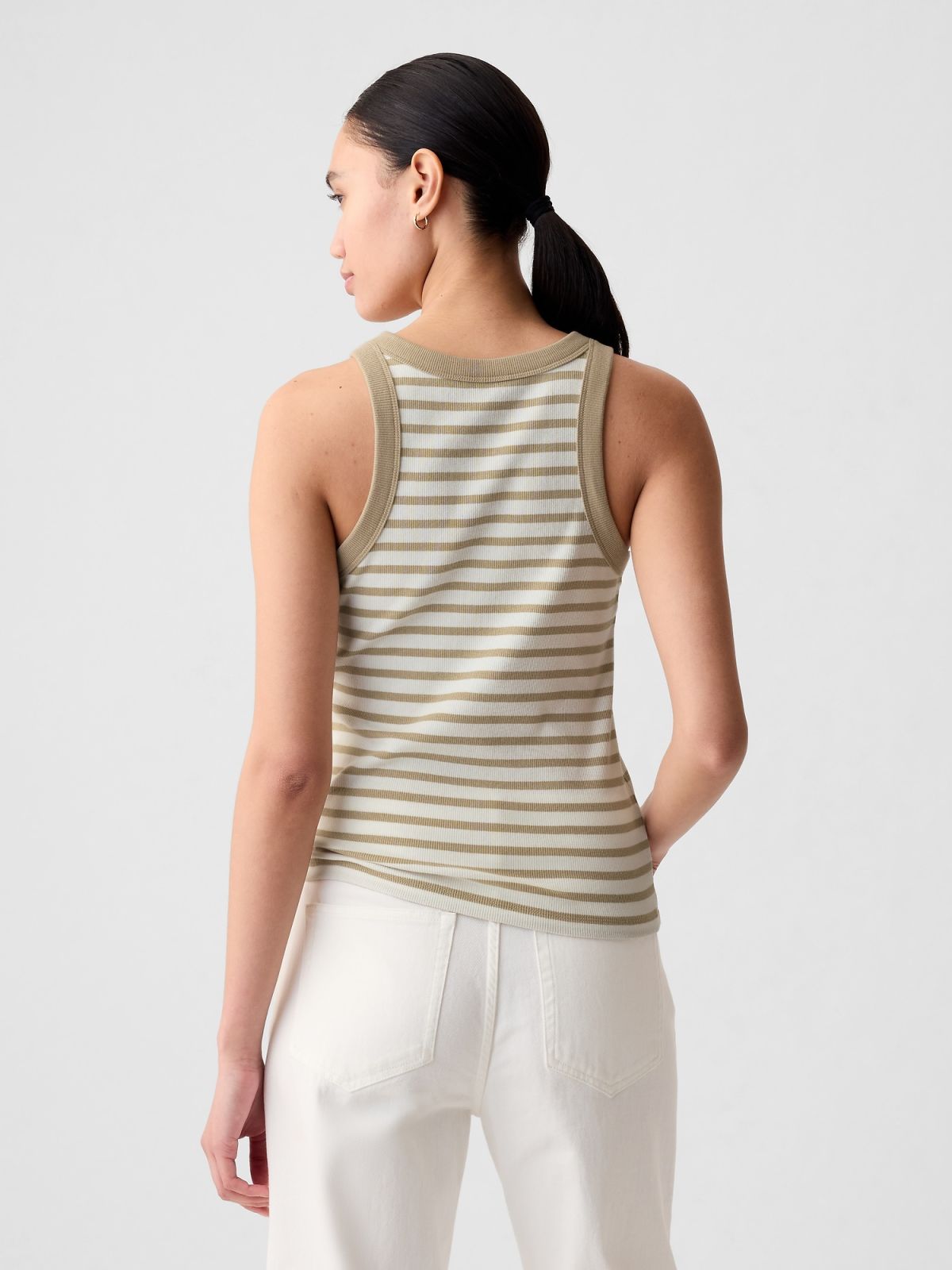 Καφέ Modern Rib Halter Αμάνικο Τοπ-878220002