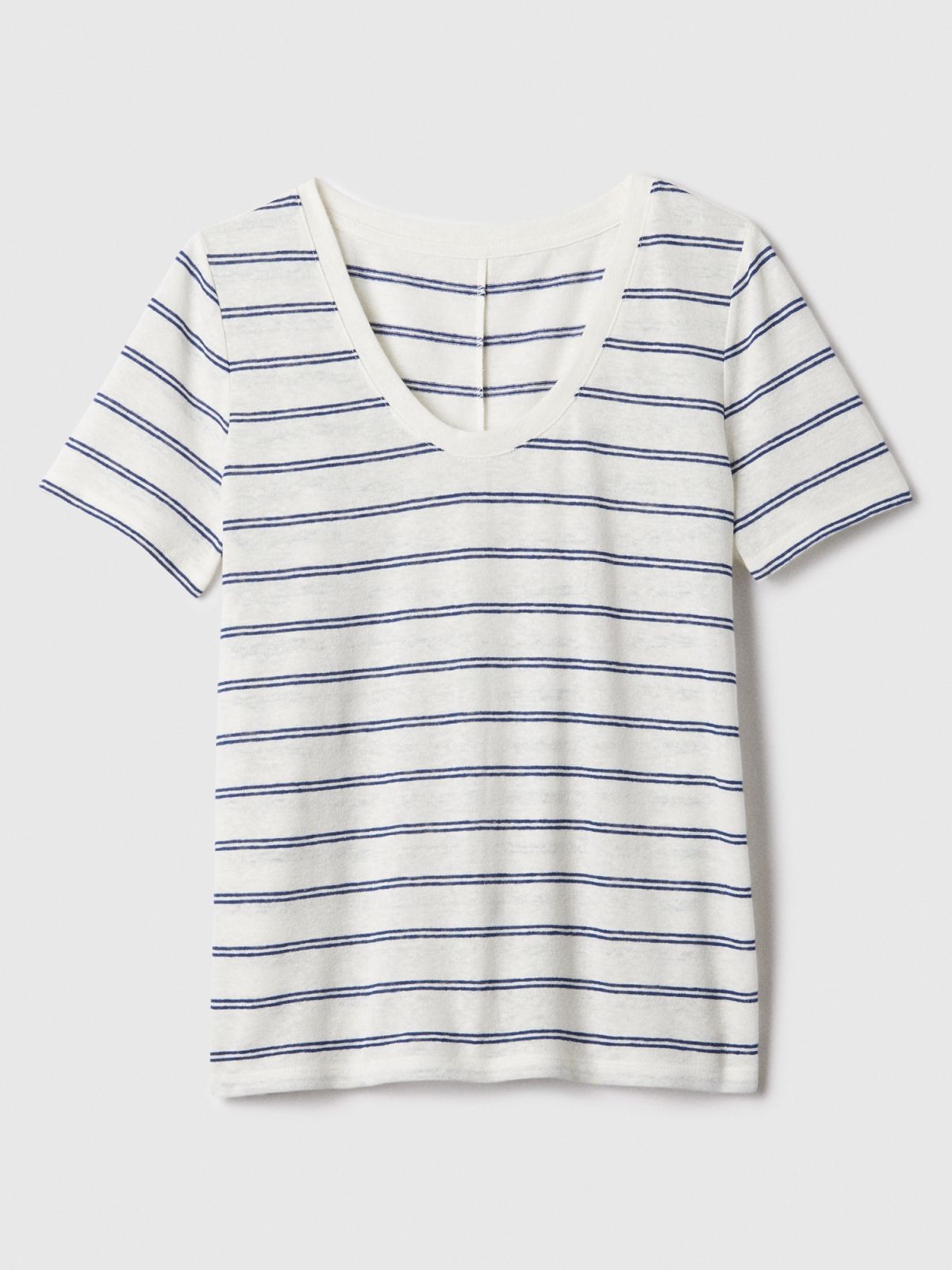 Μπλε SS Λινή Μπλούζα-407238001