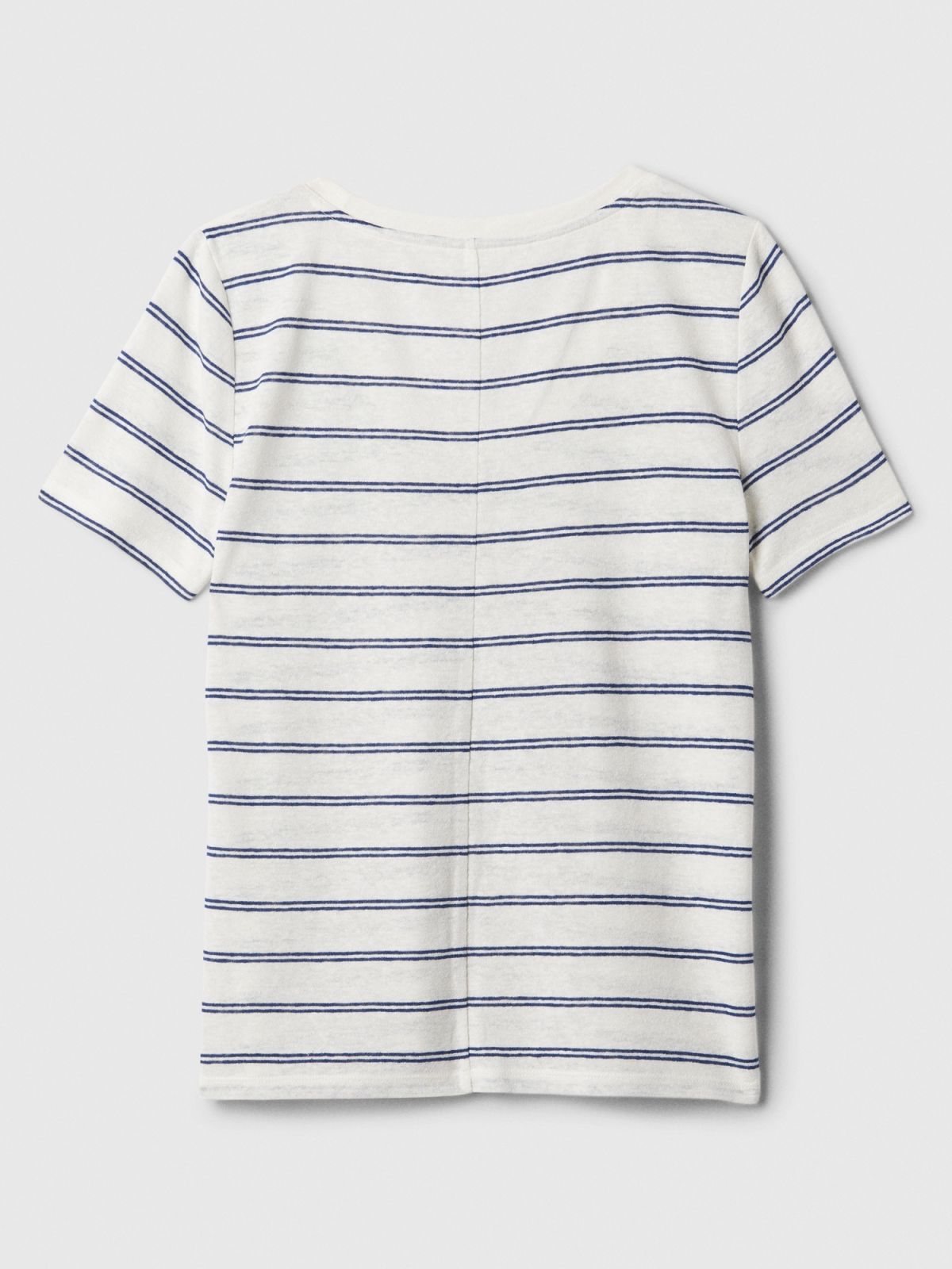 Μπλε SS Λινή Μπλούζα-407238001