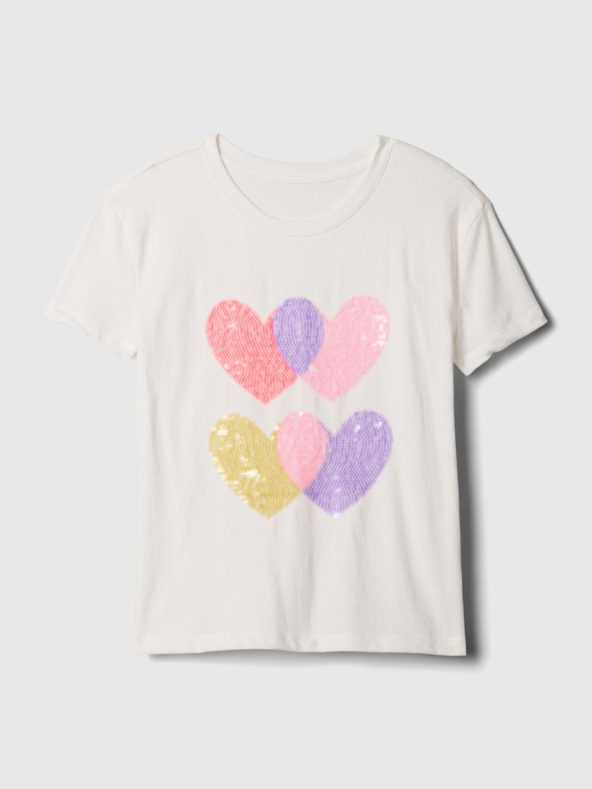 Άσπρη Παιδική Sequin Graphic Μπλούζα-435157002