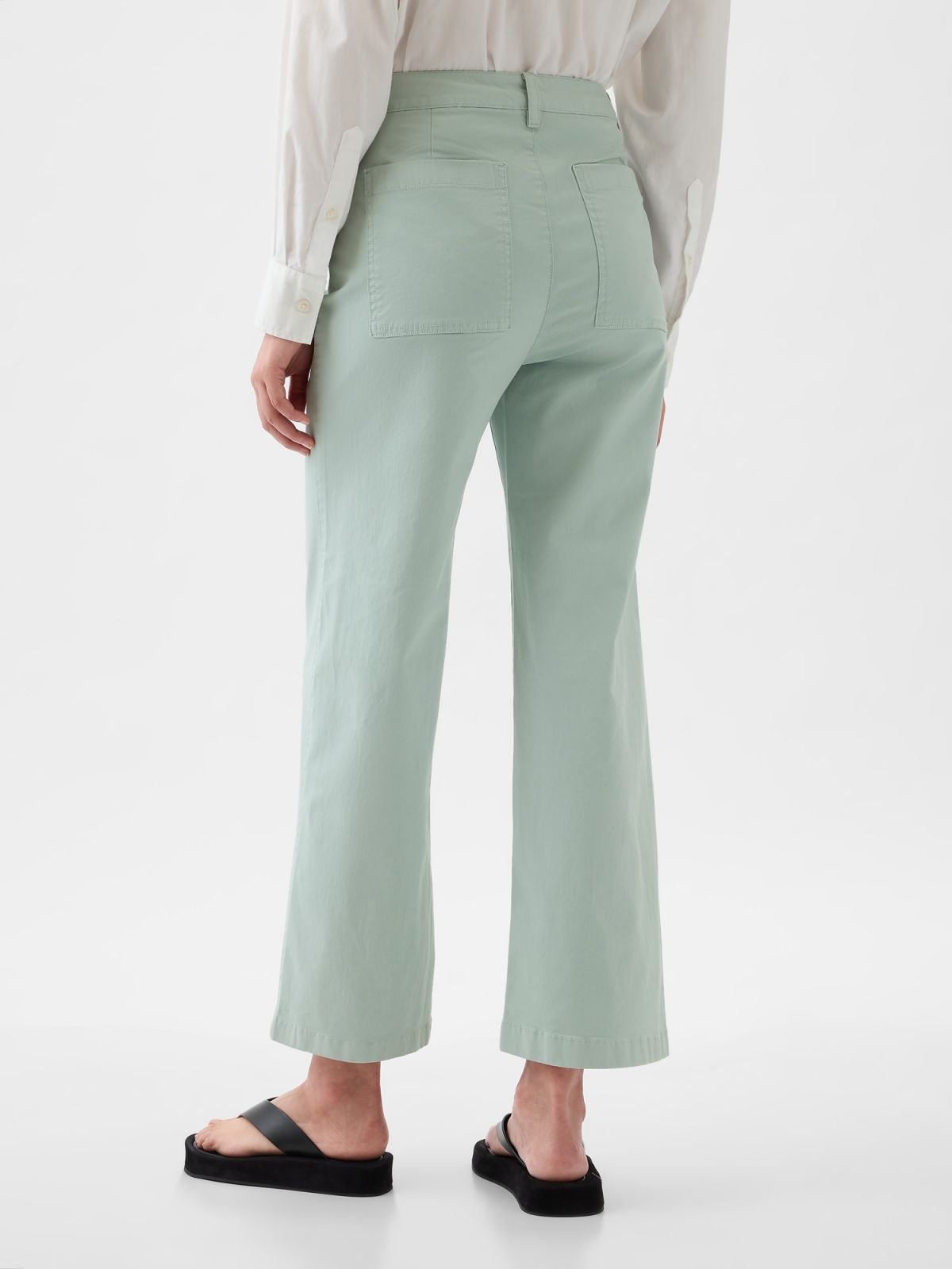 High Stride Wide-Leg Ankle Khakis Παντελόνι-873266000