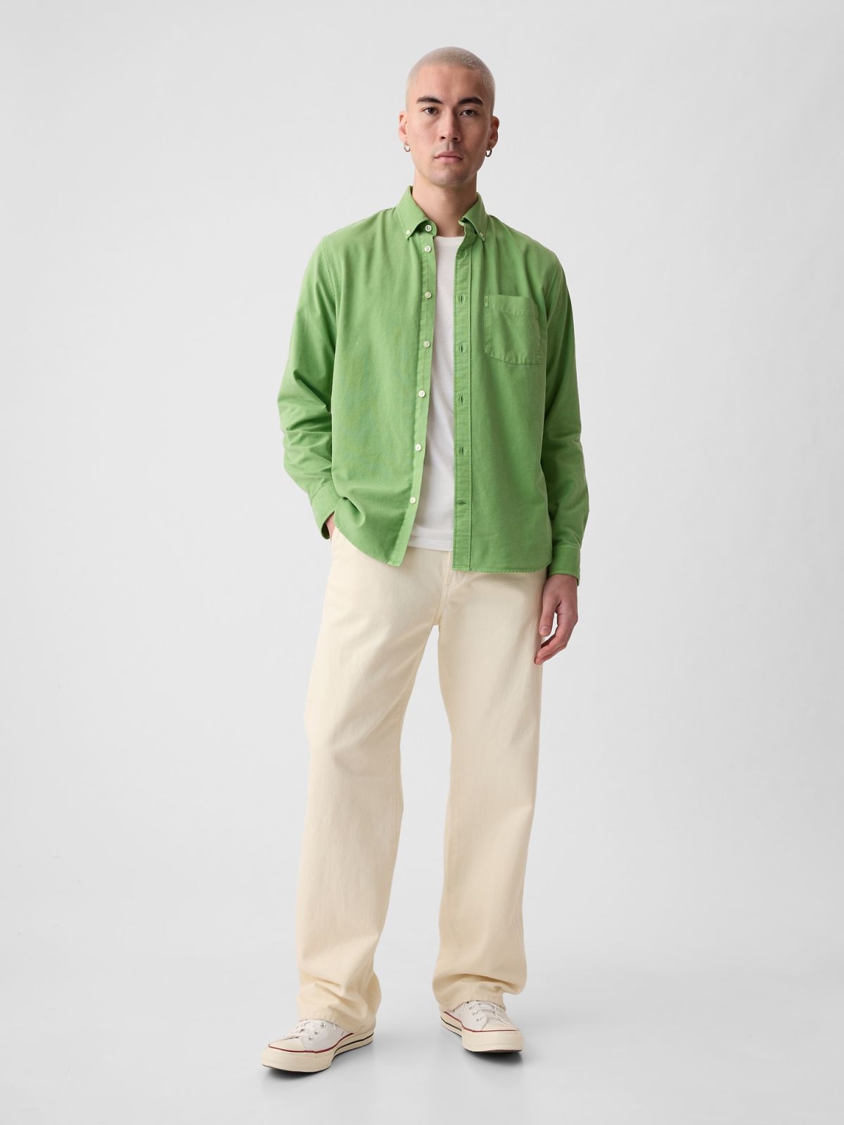 Πράσινο Oxford Πουκάμισο σε Standard Fit-881132001