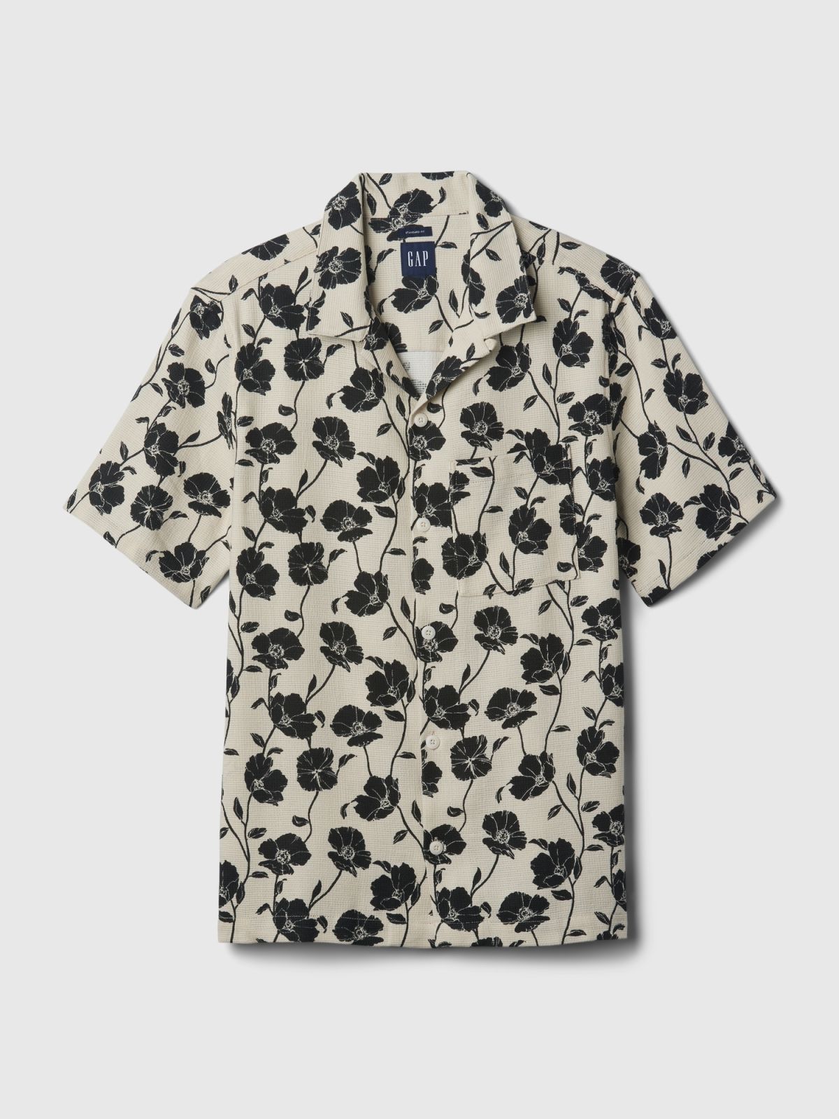 Μπεζ Textured Resort Πουκάμισο-441038001