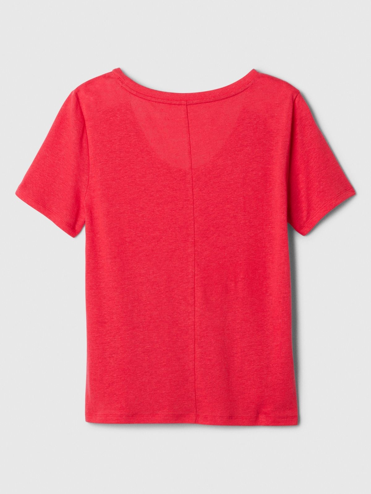 Κόκκινη SS Λινή Μπλούζα-406850002