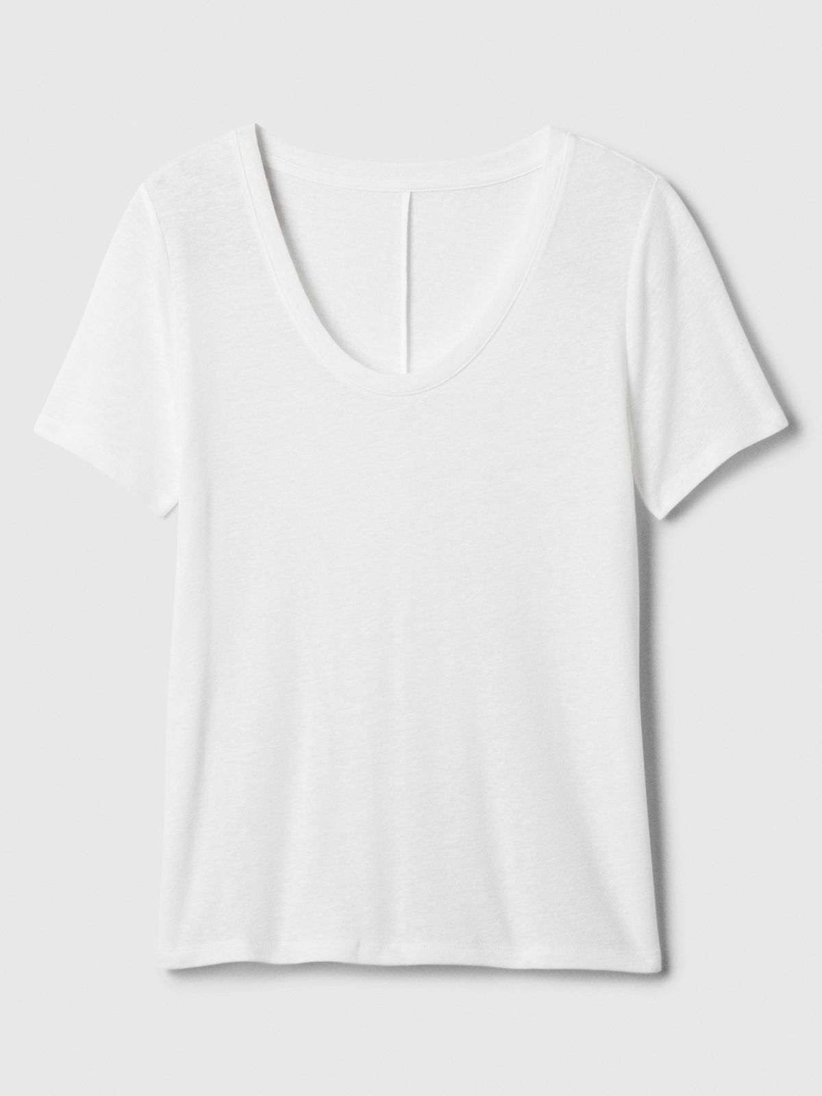 Άσπρη SS Λινή Μπλούζα-406850003