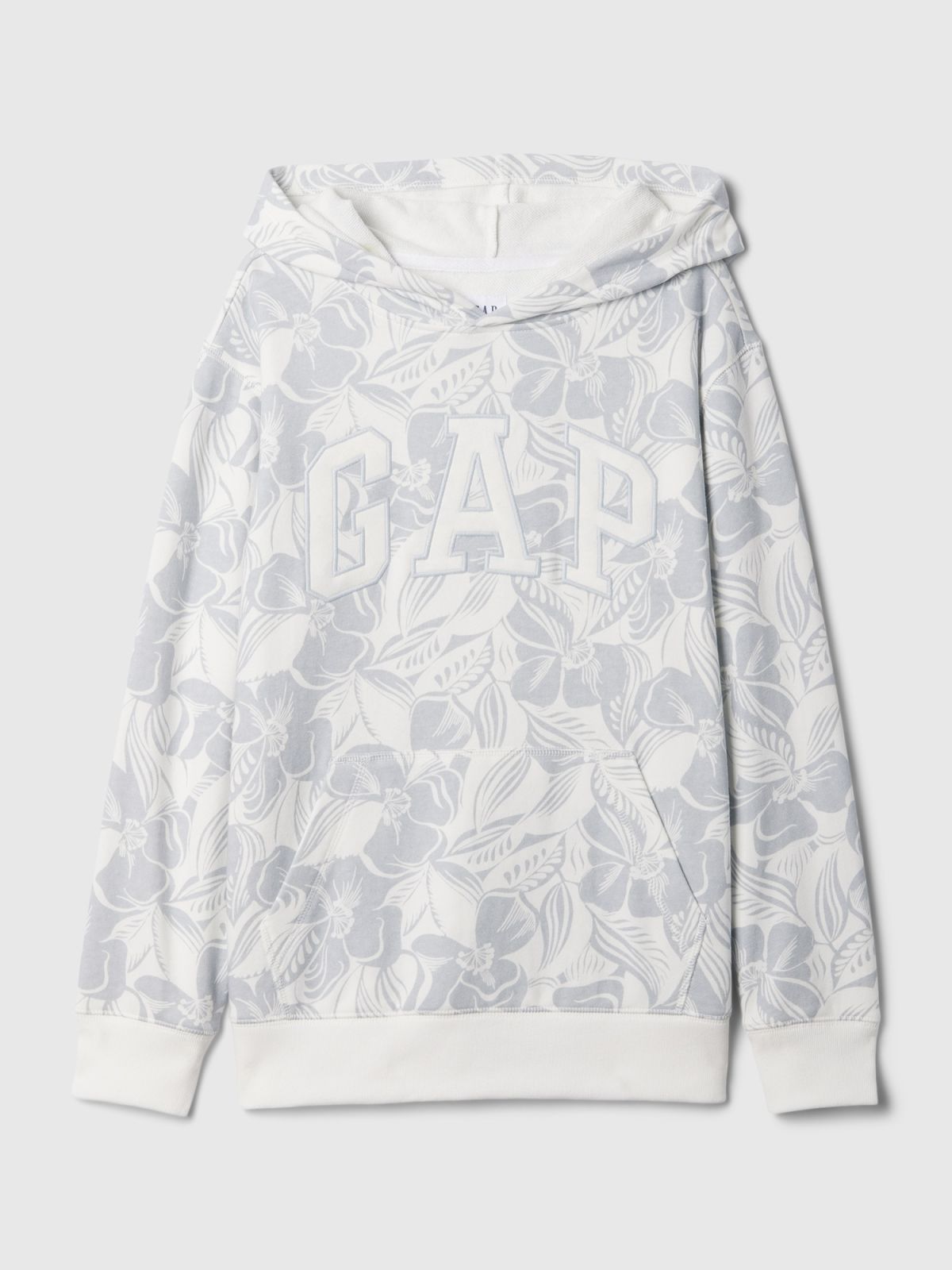 Άσπρο Παιδικό Oversized Gap Logo Φούτερ-450556000