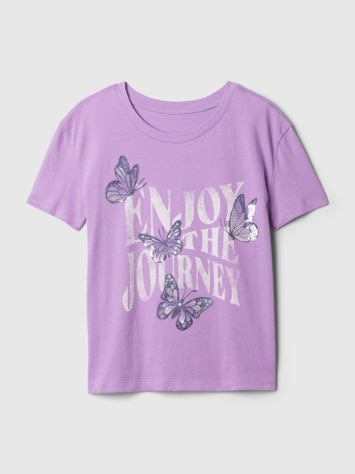 Μωβ Παιδική Sequin Graphic Μπλούζα-435157000