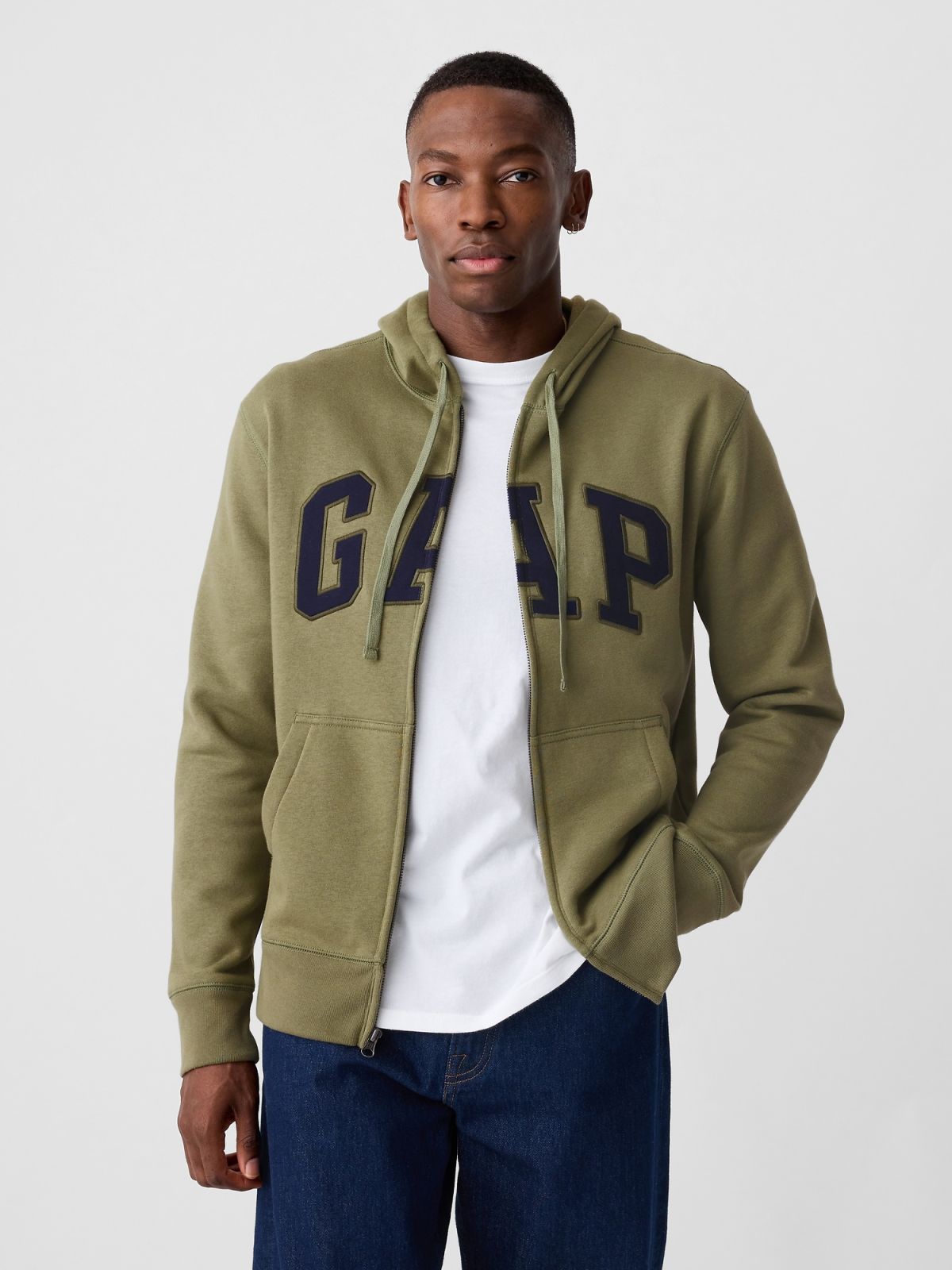 Gap Logo Zip Hoodie-840496038