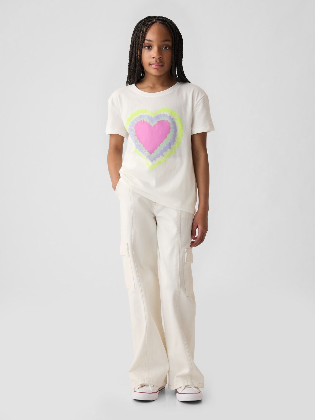 Άσπρη Παιδική Graphic Μπλούζα-888863003