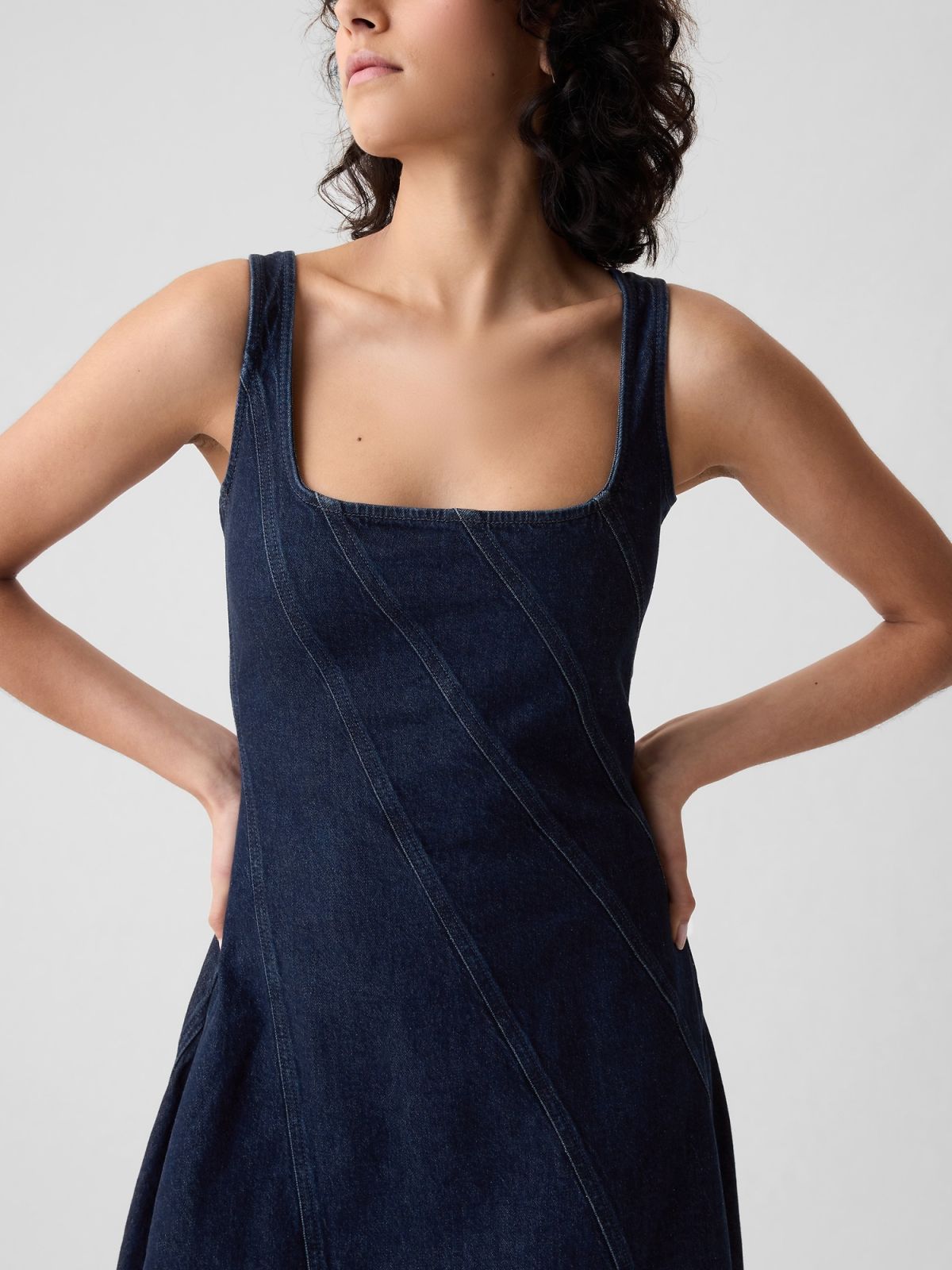 Μπλε Τζιν Maxi Φόρεμα-431849000