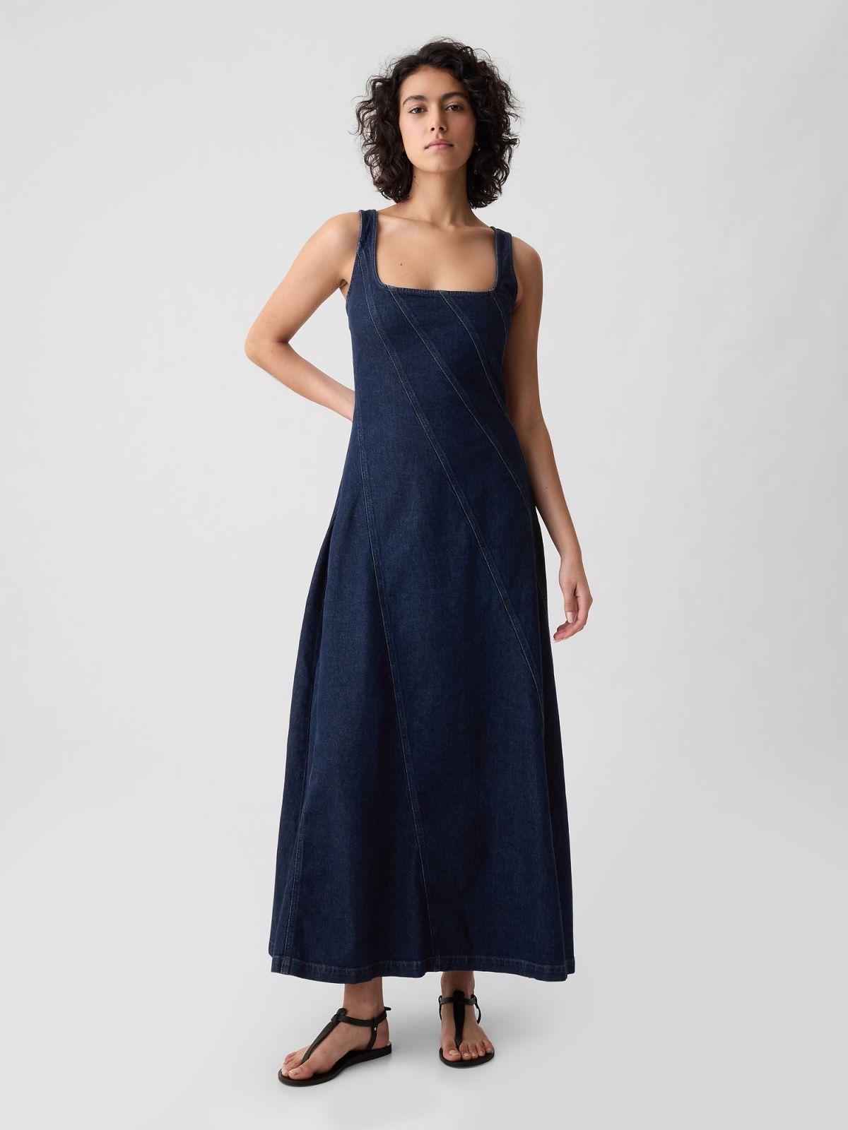 Denim Maxi Dress-431849000