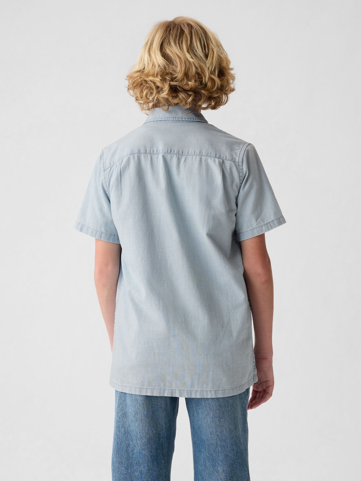 Μπλε Παιδικό Denim Πουκάμισο-858548000