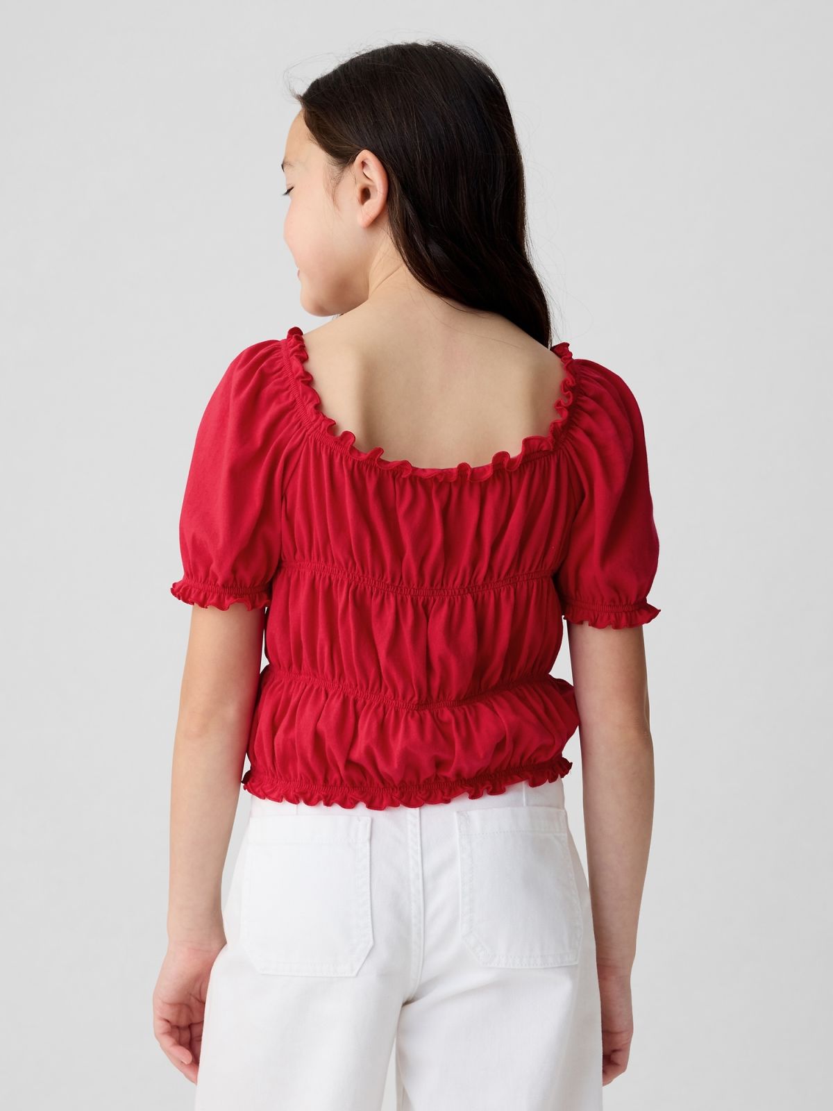 Κόκκινο Παιδικό Smocked Τοπ-435153000