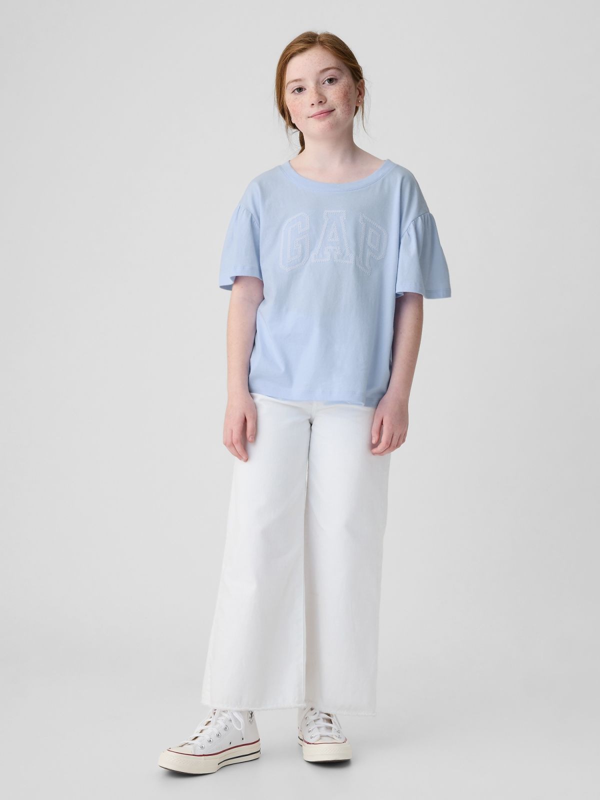 Μπλε Παιδική Gap Logo Flutter Μπλούζα-452911000