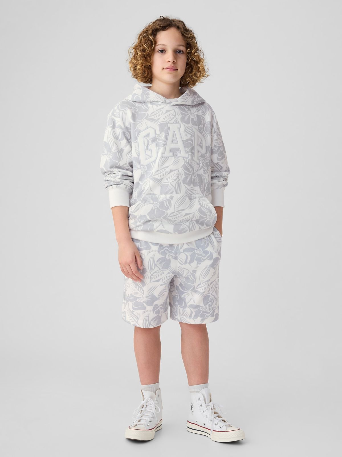 Άσπρο Παιδικό Gap Logo Pull-On Σορτς-410087000
