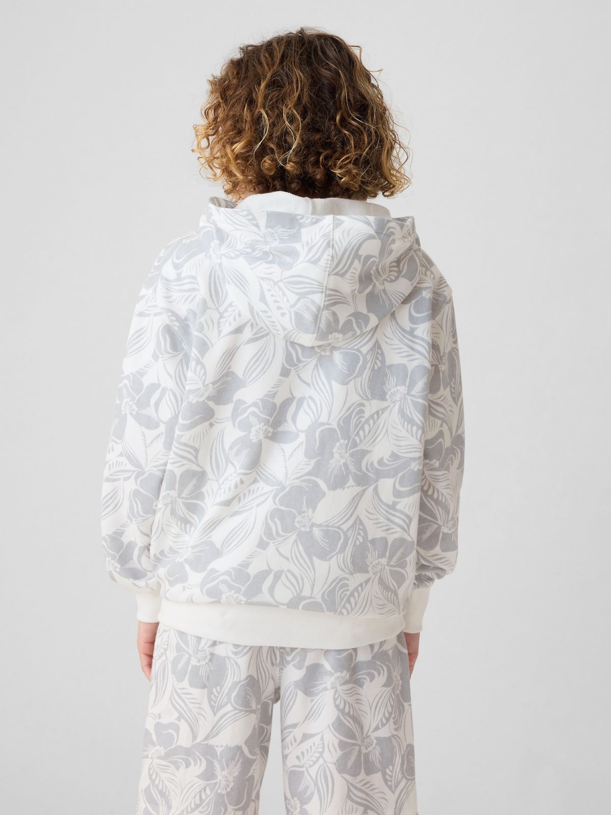 Άσπρο Παιδικό Oversized Gap Logo Φούτερ-450556000