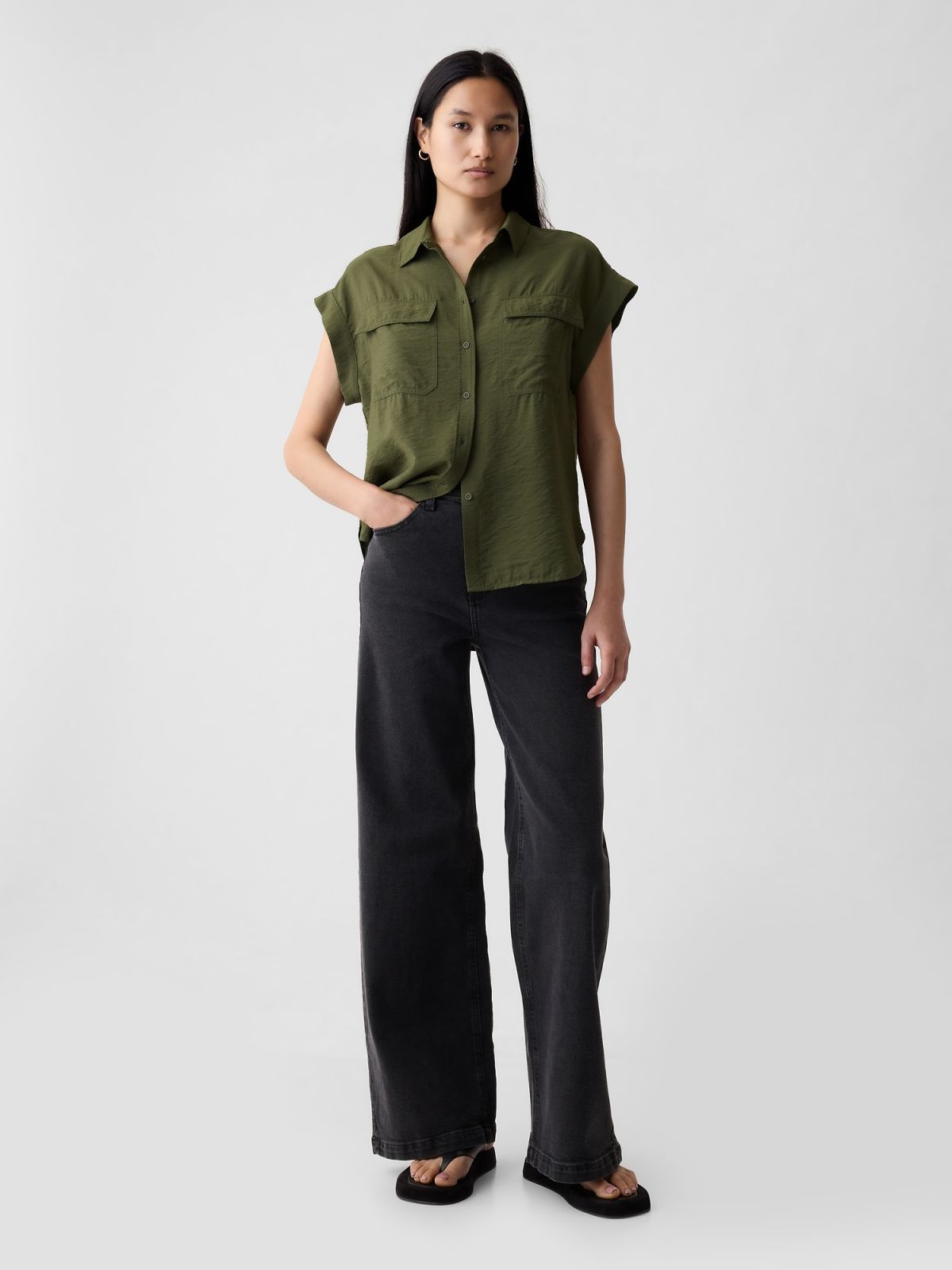 Πράσινο Utility Πουκάμισο-417136002