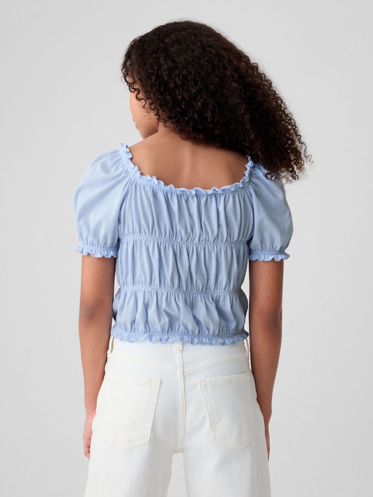 Μπλε Παιδικό Smocked Τοπ-435153003