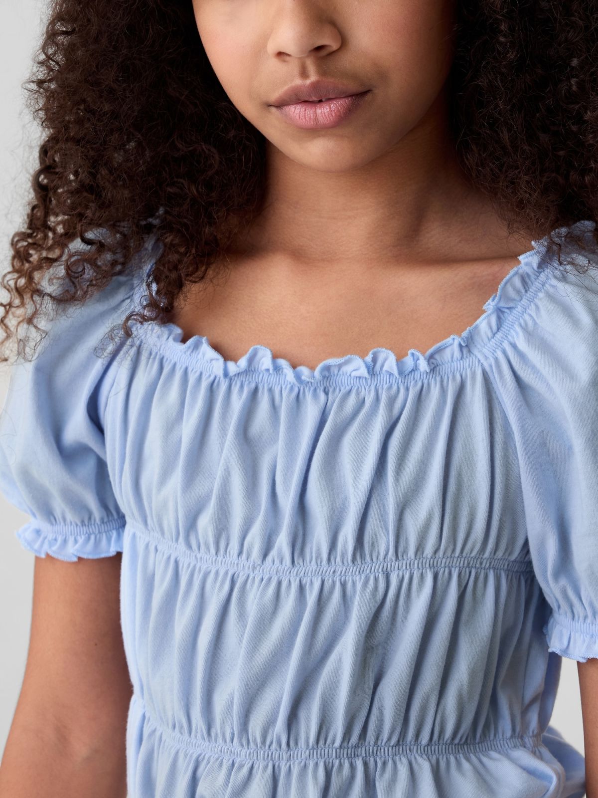 Μπλε Παιδικό Smocked Τοπ-435153003