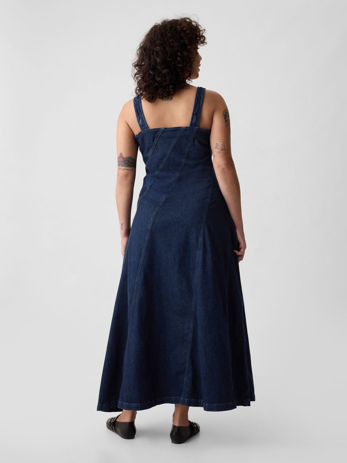 Μπλε Τζιν Maxi Φόρεμα-431849000