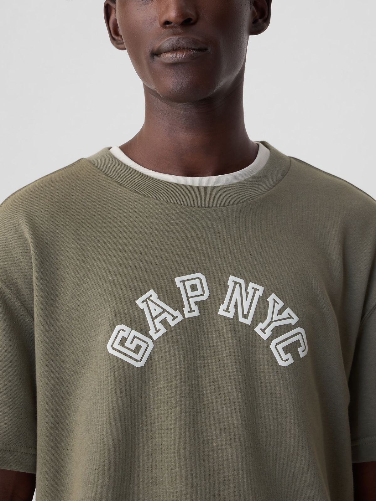 Πράσινο Gap NYC Arch Logo Crew neck Φούτερ-862305002