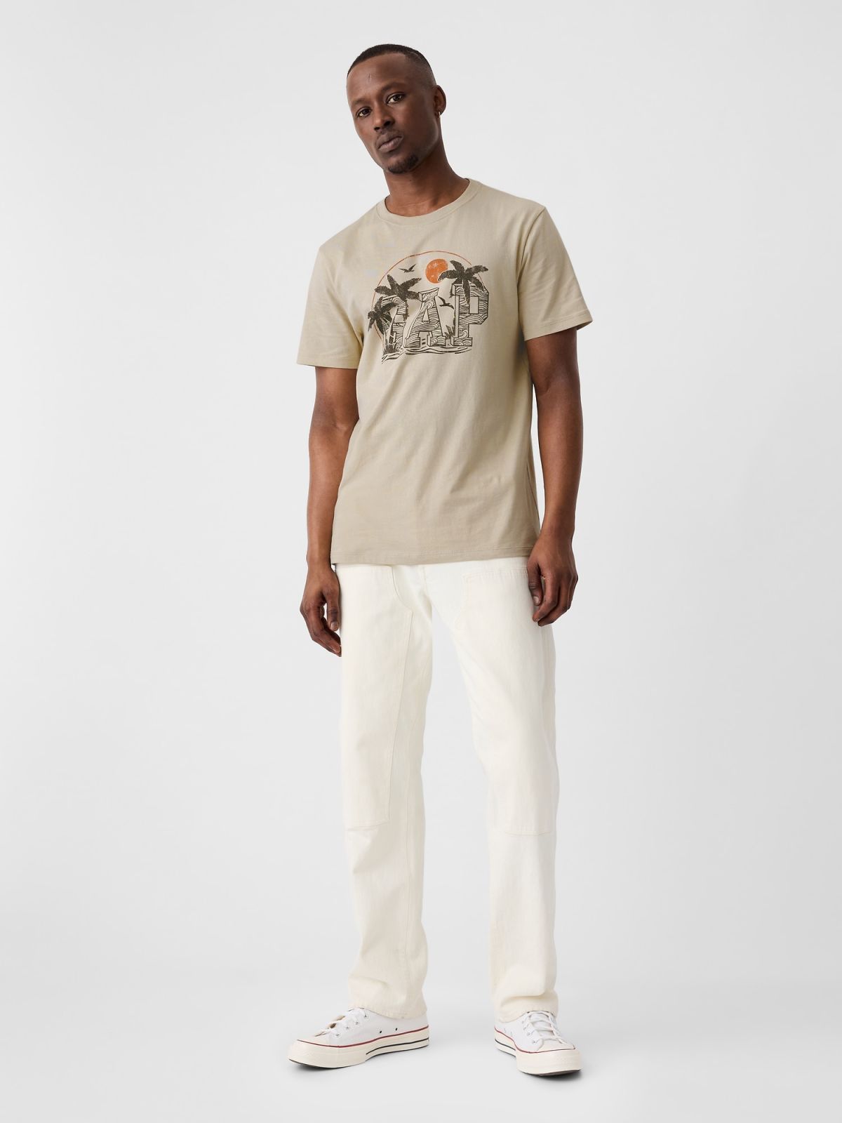 Μπεζ Summer Palms Μπλούζα-402428000