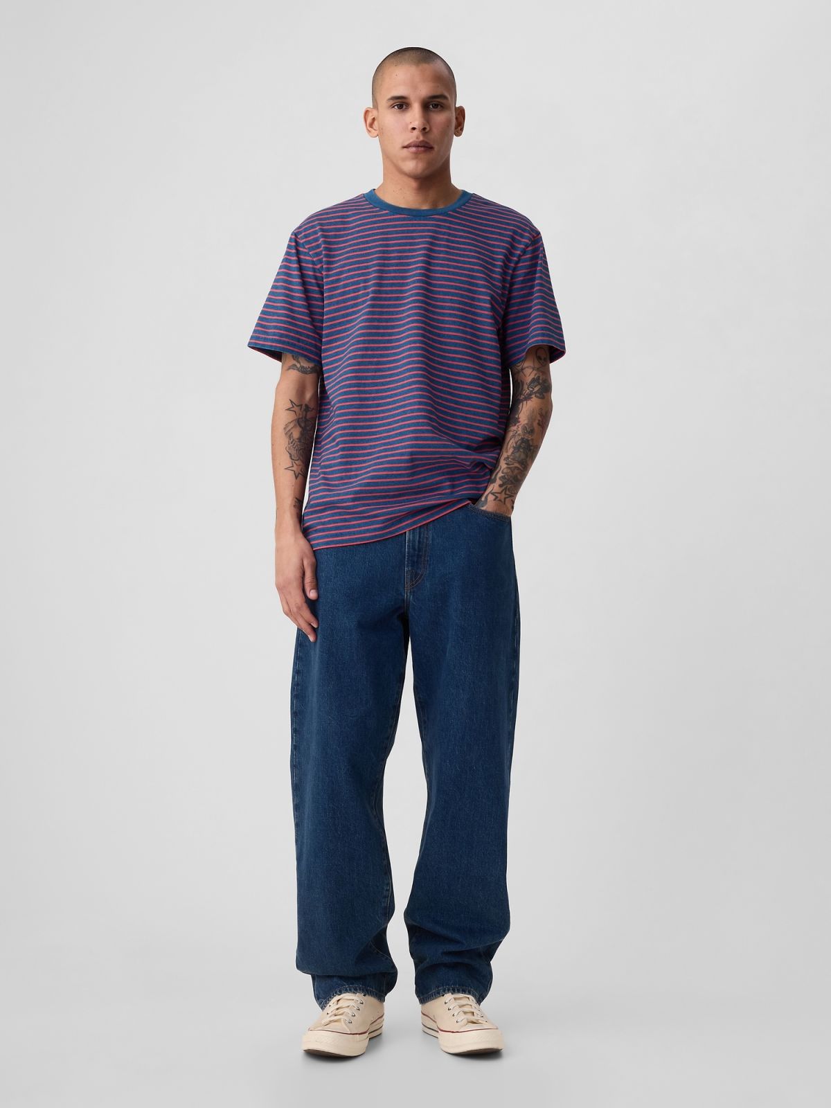 Μπλε Ριγέ Original Μπλούζα από 100% Οργανικό Βαμβάκι-796255055