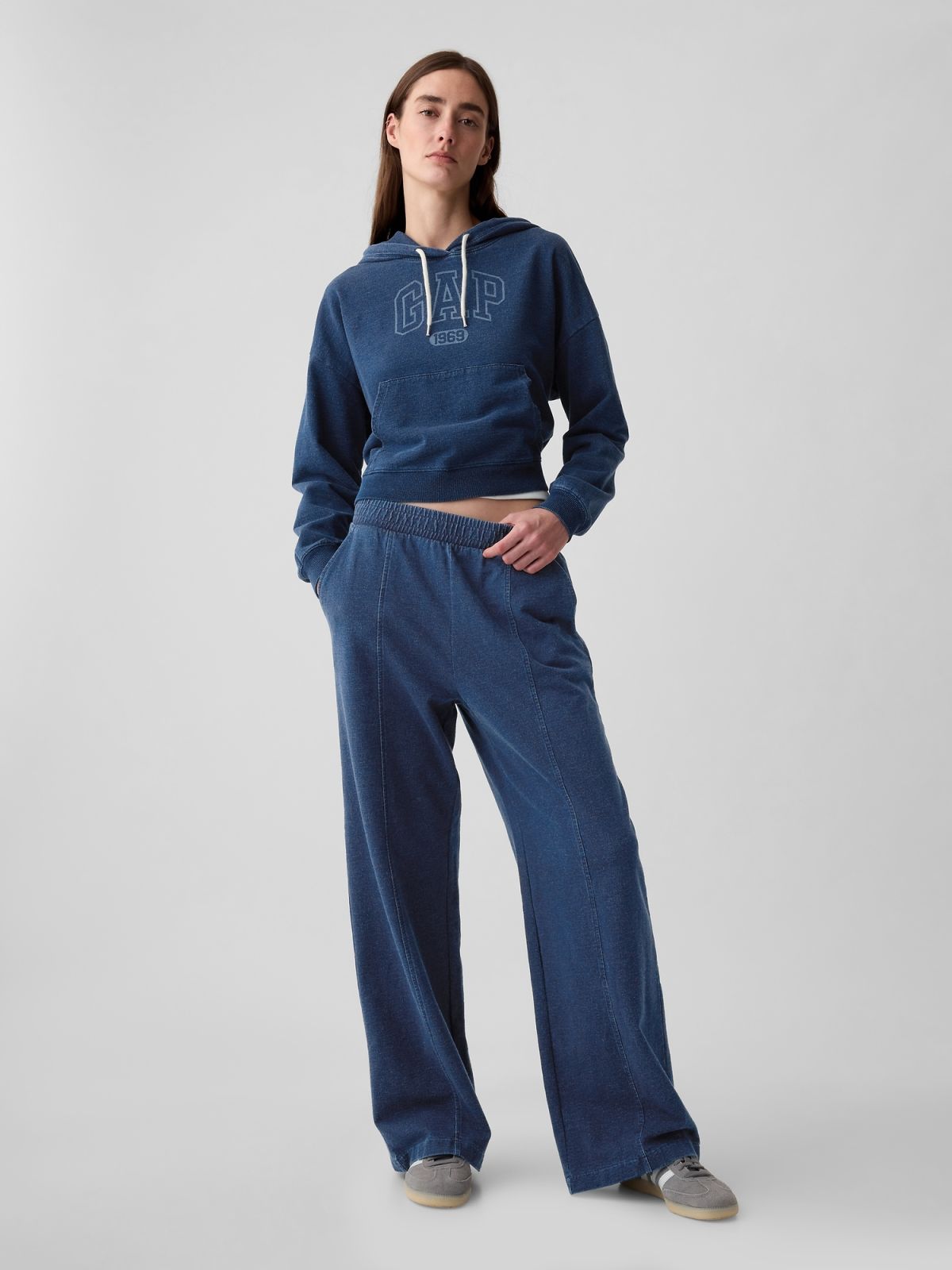 Μπλε Gap Arch Logo Cropped Φούτερ-438603000