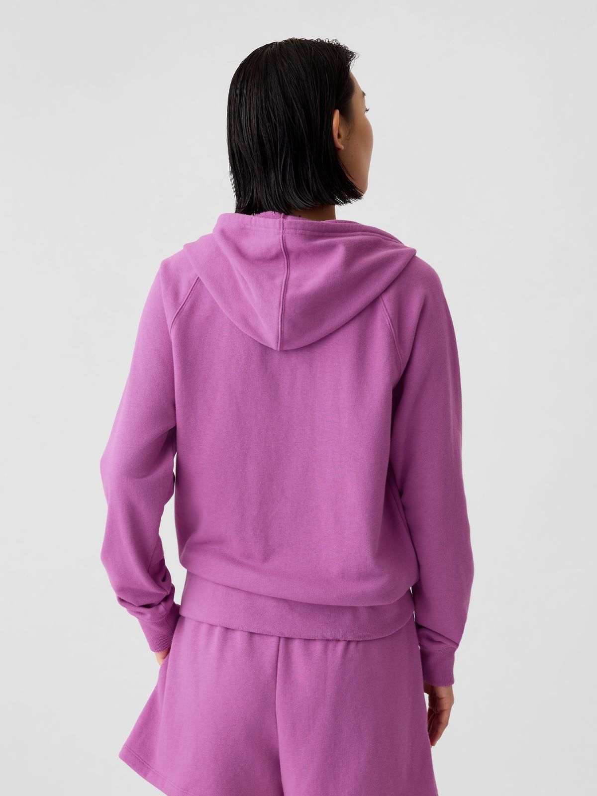 Ροζ Relaxed Gap Logo Zip Φούτερ-885587006