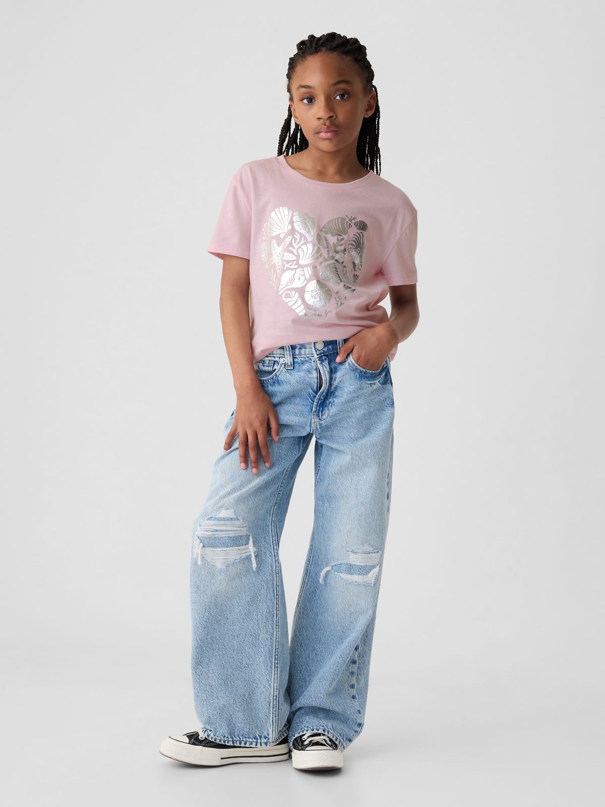 Ροζ Παιδική Graphic Μπλούζα-461363002