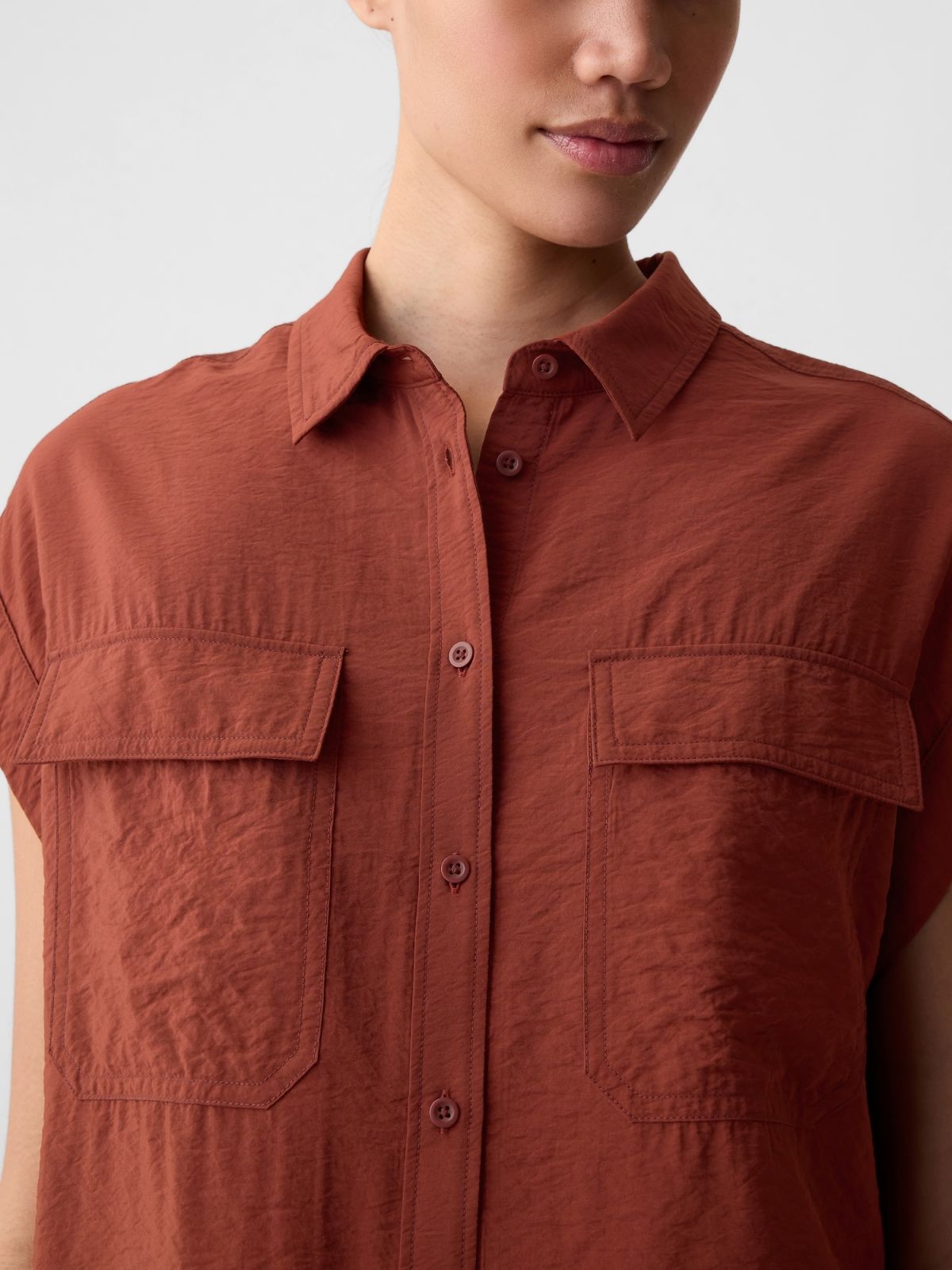 Καφέ Utility Πουκάμισο-417136003