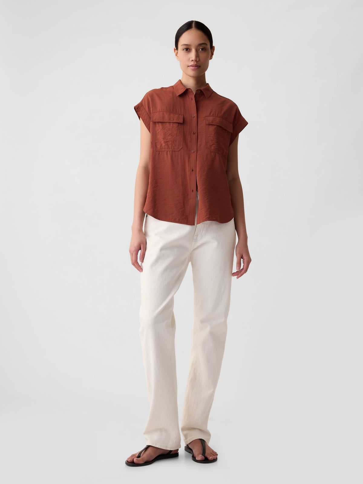 Καφέ Utility Πουκάμισο-417136003