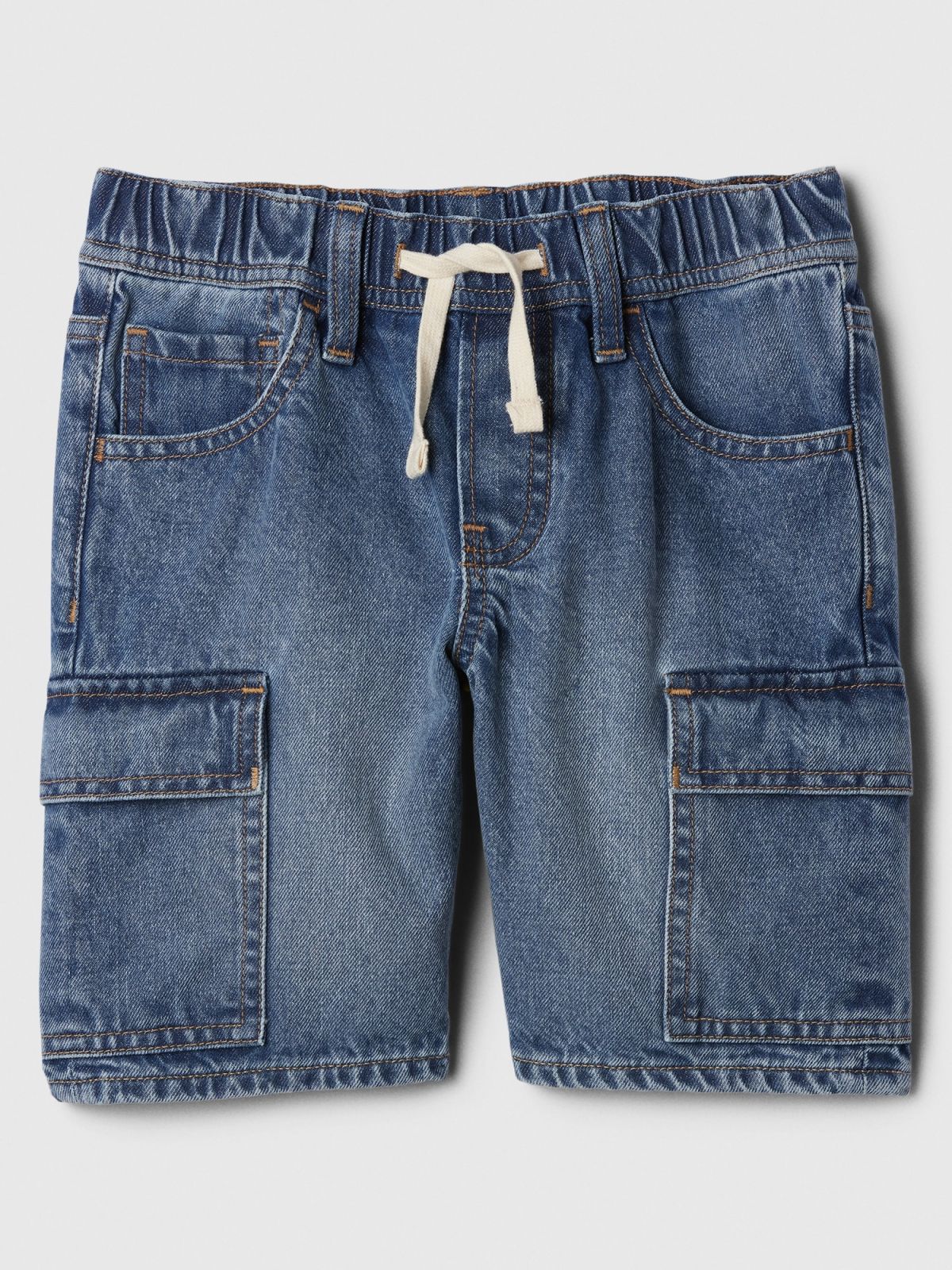 Kids Denim Pull-On Cargo Shorts-404998000