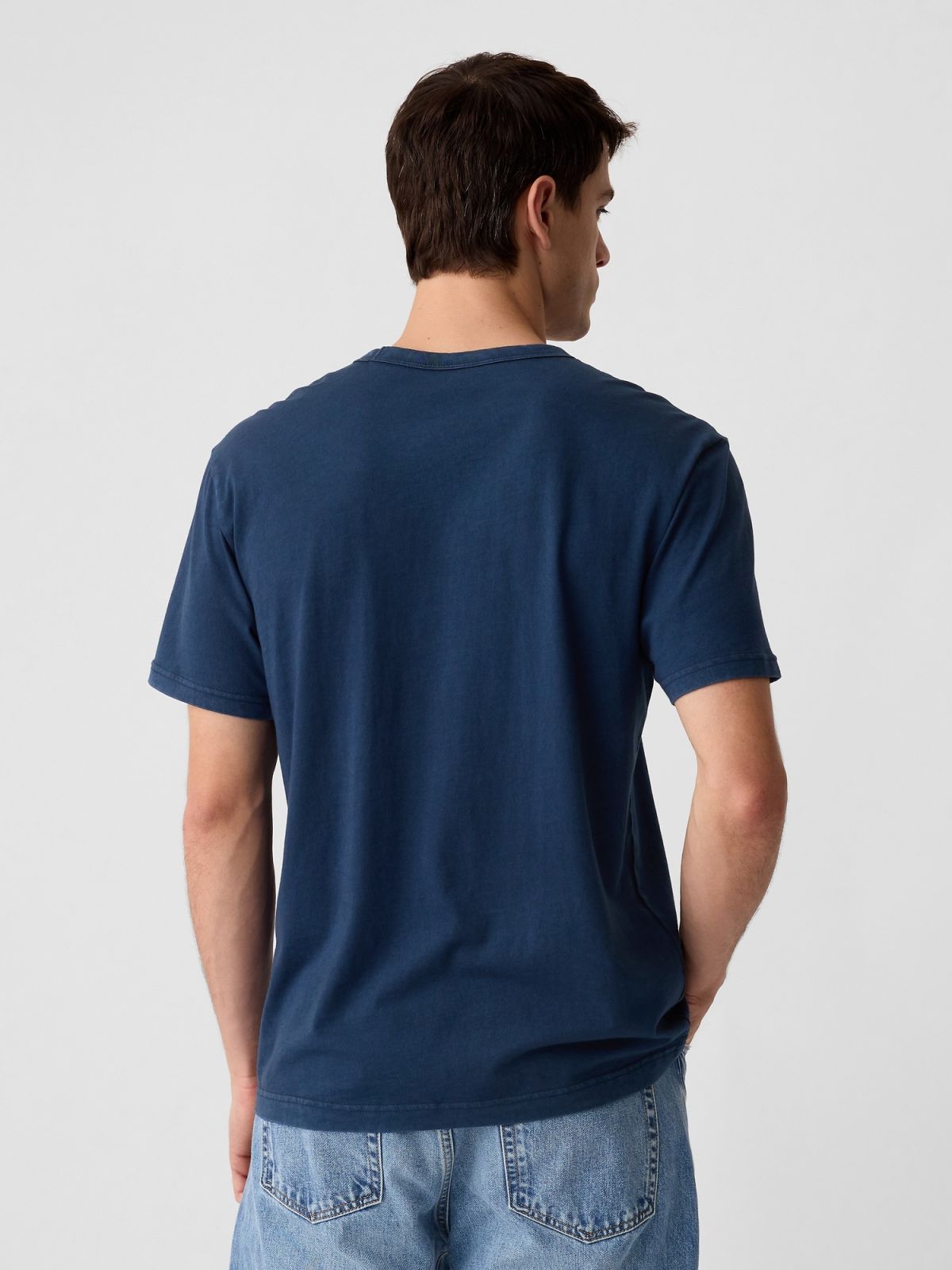 Μπλε Vintage-Wash Crewneck Μπλούζα-412289000
