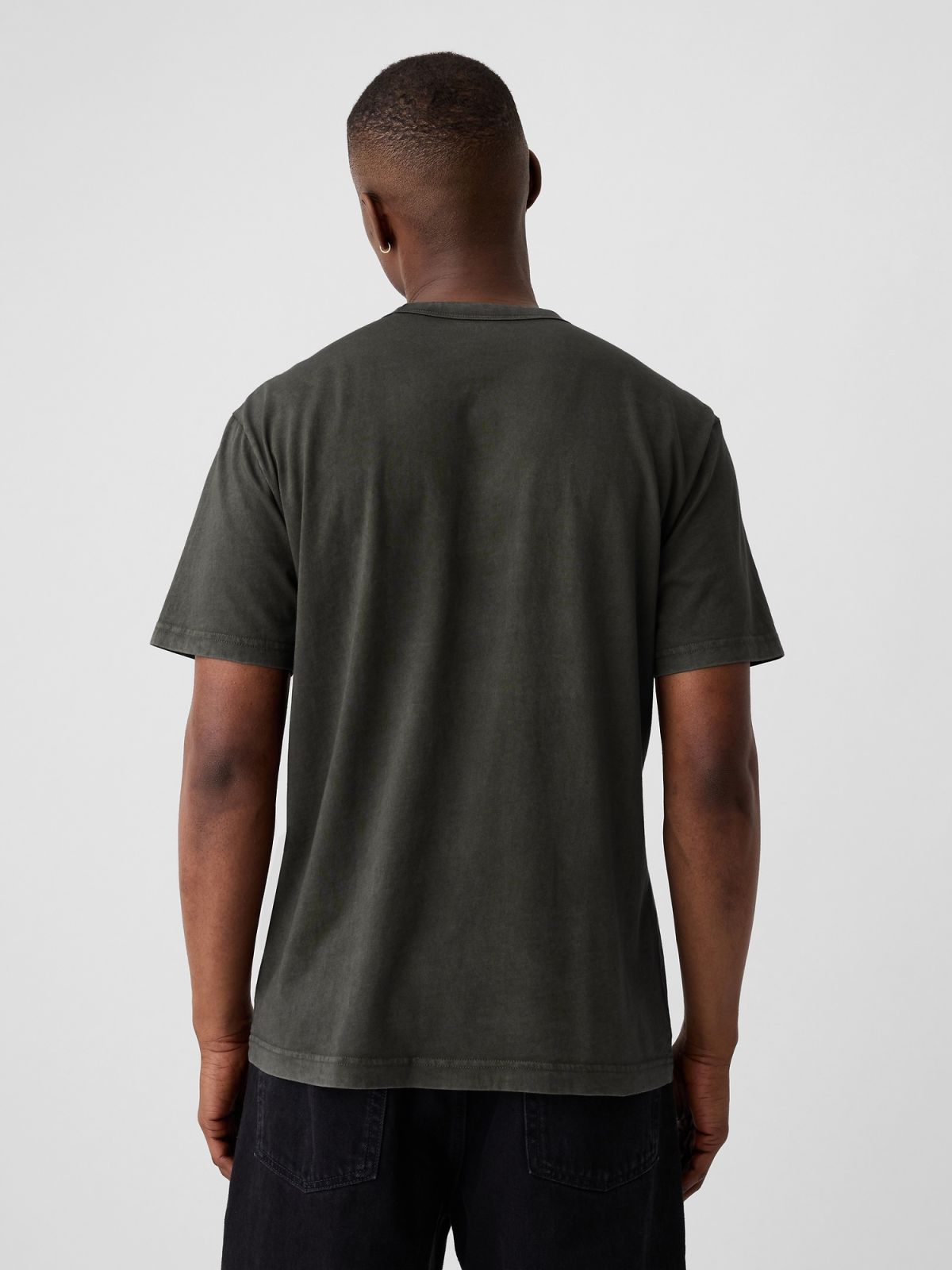 Vintage-Wash Crewneck T-Shirt-412289001