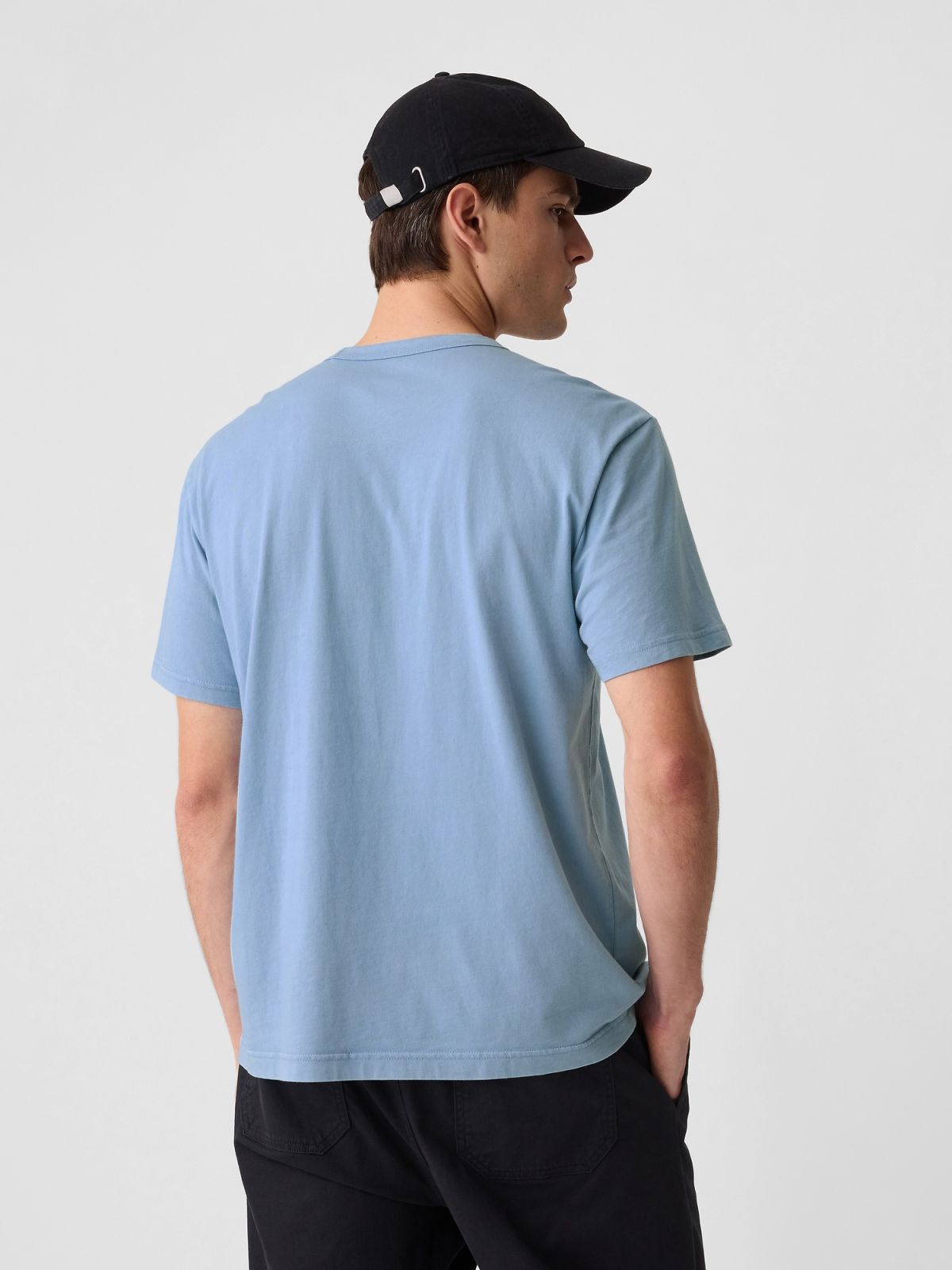 Vintage-Wash Crewneck T-Shirt-412289004