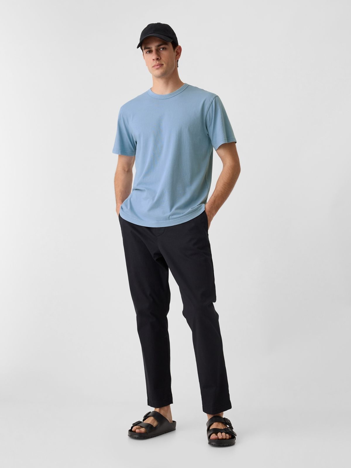 Μπλε Vintage-Wash Crewneck Μπλούζα-412289004