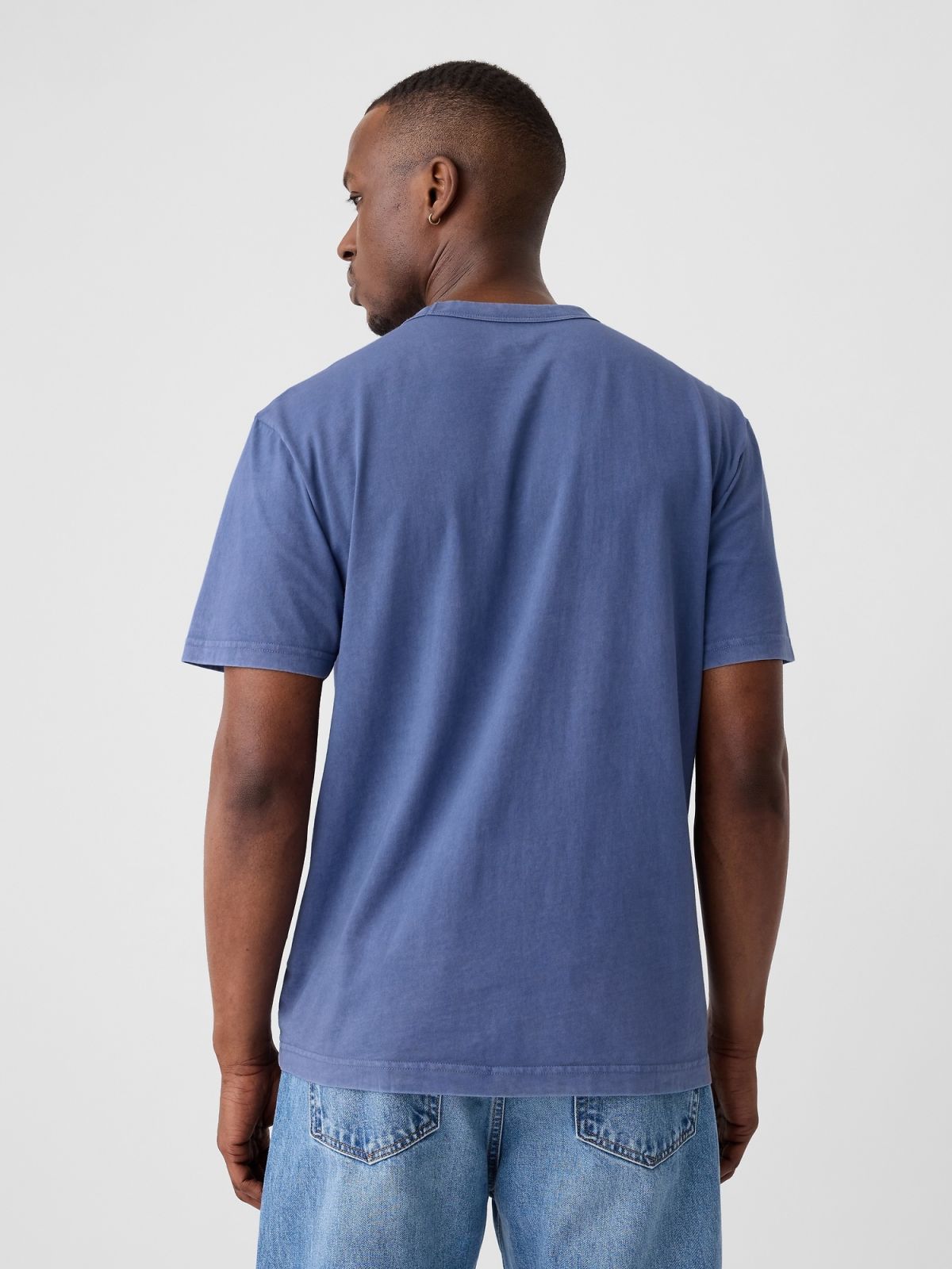 Μπλε Vintage-Wash Crewneck Μπλούζα-412289002