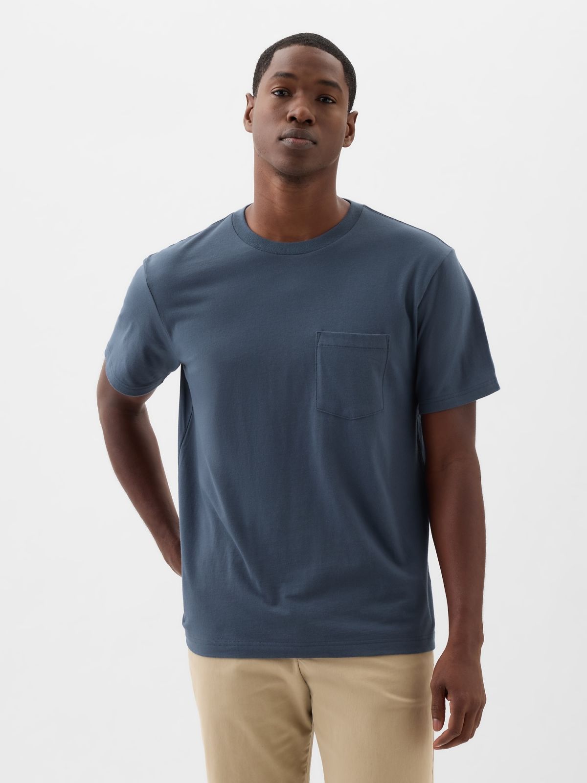 Original Pocket Κοντομάνικη μπλούζα με Τσέπη-507947019